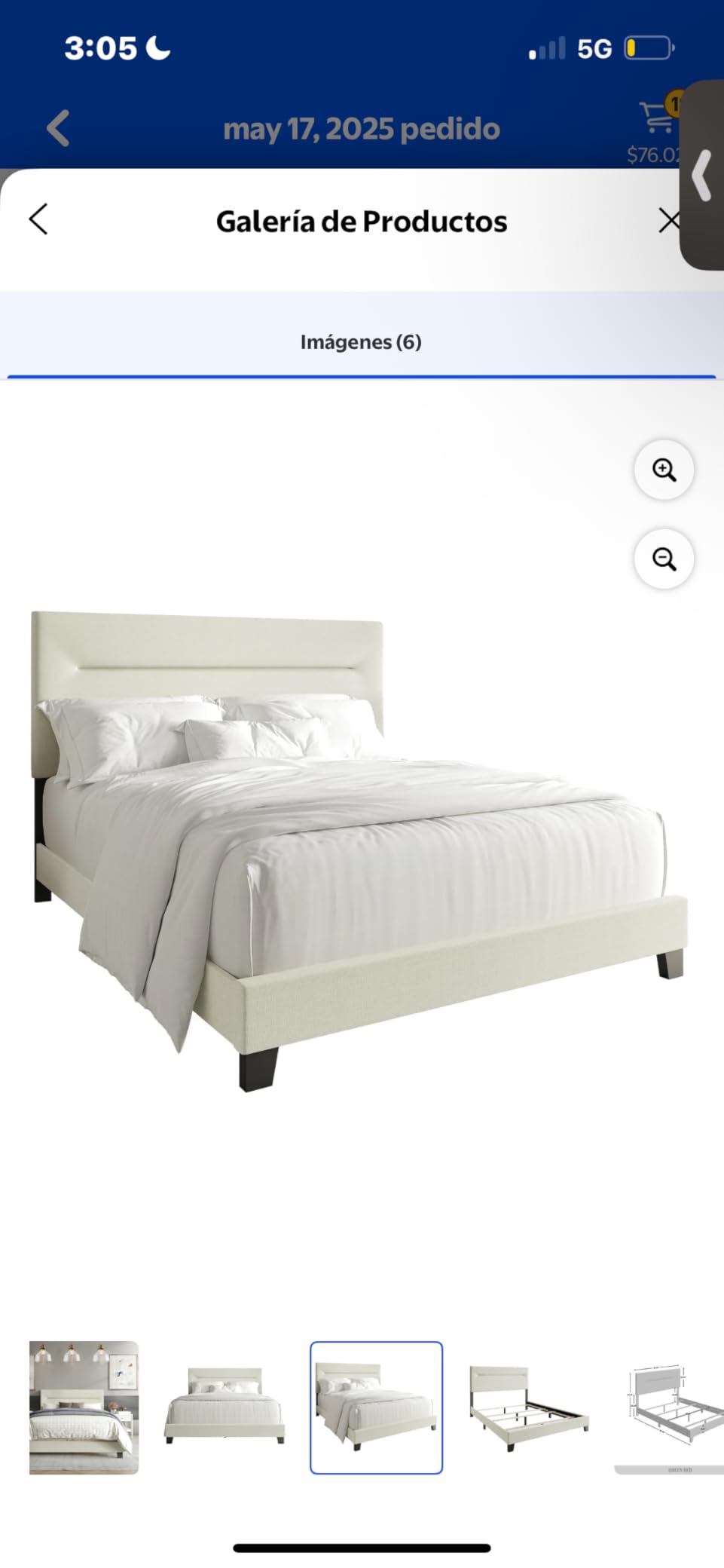 NapQueen 8 Inch Queen Size Mattress, Bamboo Charcoal Memory Foam Mattress, Bed in a Box, White customer photo 1