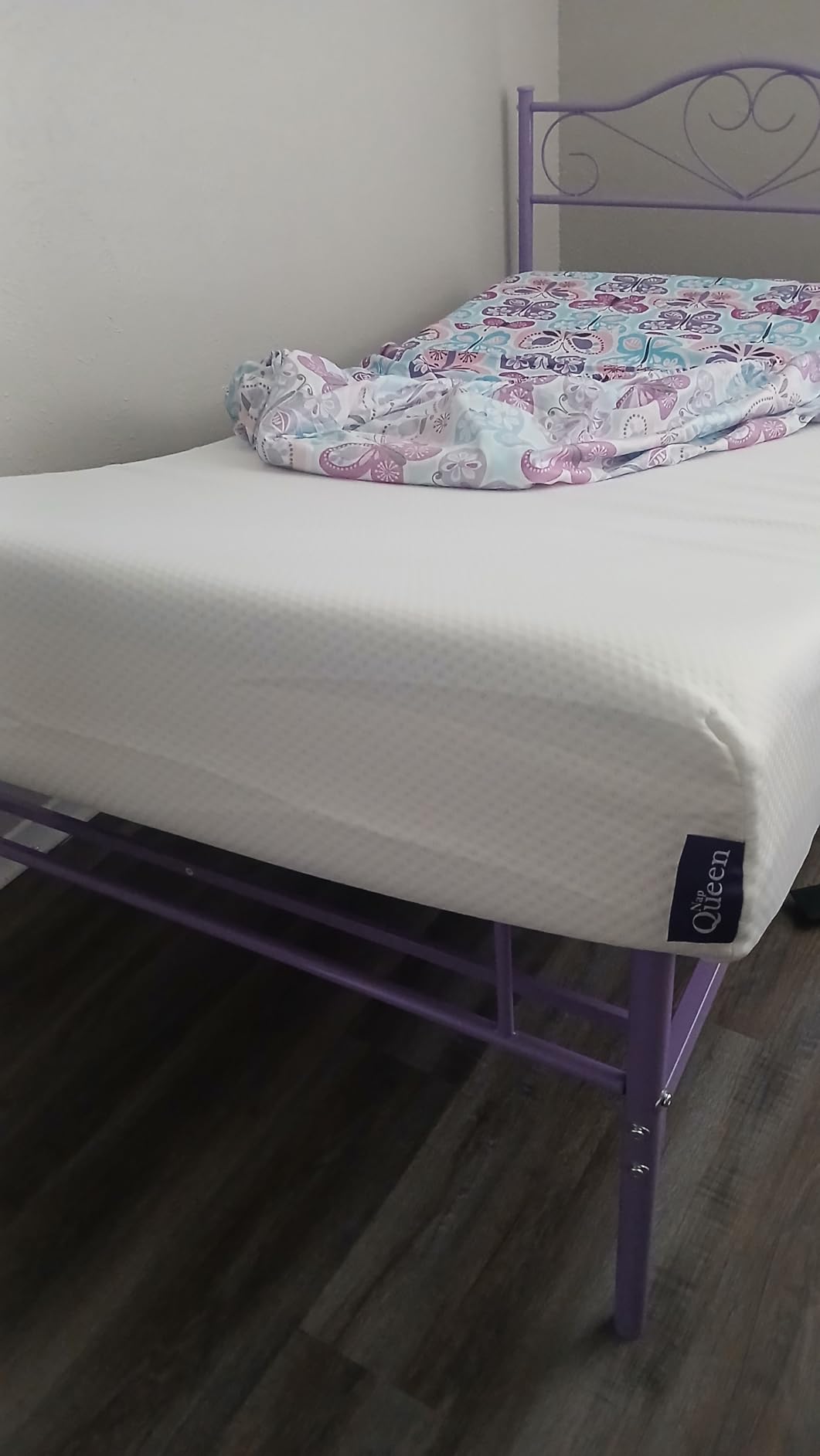 NapQueen 8 Inch Queen Size Mattress, Bamboo Charcoal Memory Foam Mattress, Bed in a Box, White customer photo 2