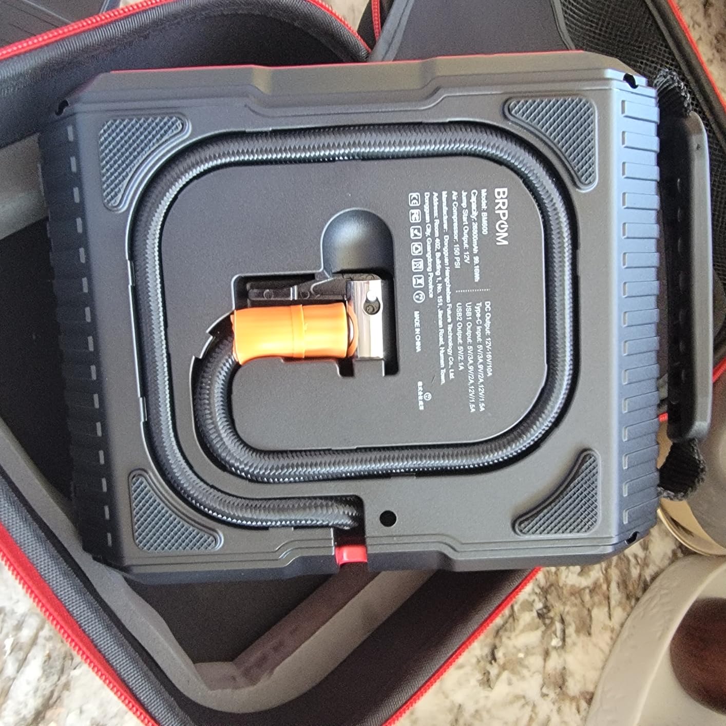 Car Jump Starter with Air Compressor, 9000A Peak 26800mah (Up to All Gas or 12.0L Diesel Engine, 50 Times) Portable160PSI Jump Starter 12V Auto Battery Jump Pack Quick Charge customer photo 1