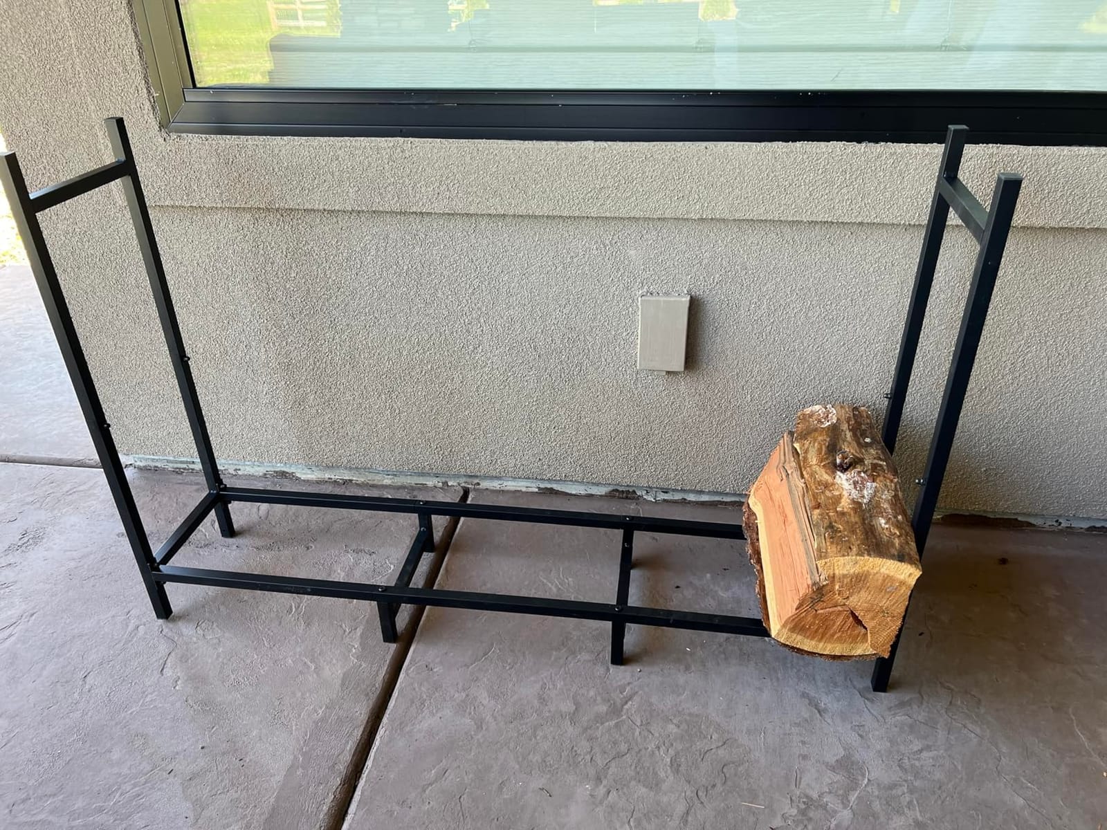 4FT Firewood Rack Holder for Fireplace, Adjustable Log Stand for Storage customer photo 1