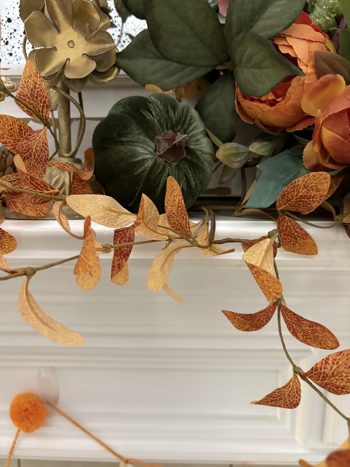Winlyn 16 Pcs Assorted Small Faux Rustic Harvest Velvet Pumpkins Decorative Rust Orange Gold Olive Gray Fabric Pumpkins Foam Pumpkins Farmhouse Fall Thanksgiving Halloween Table Centerpiece Decor customer photo 1