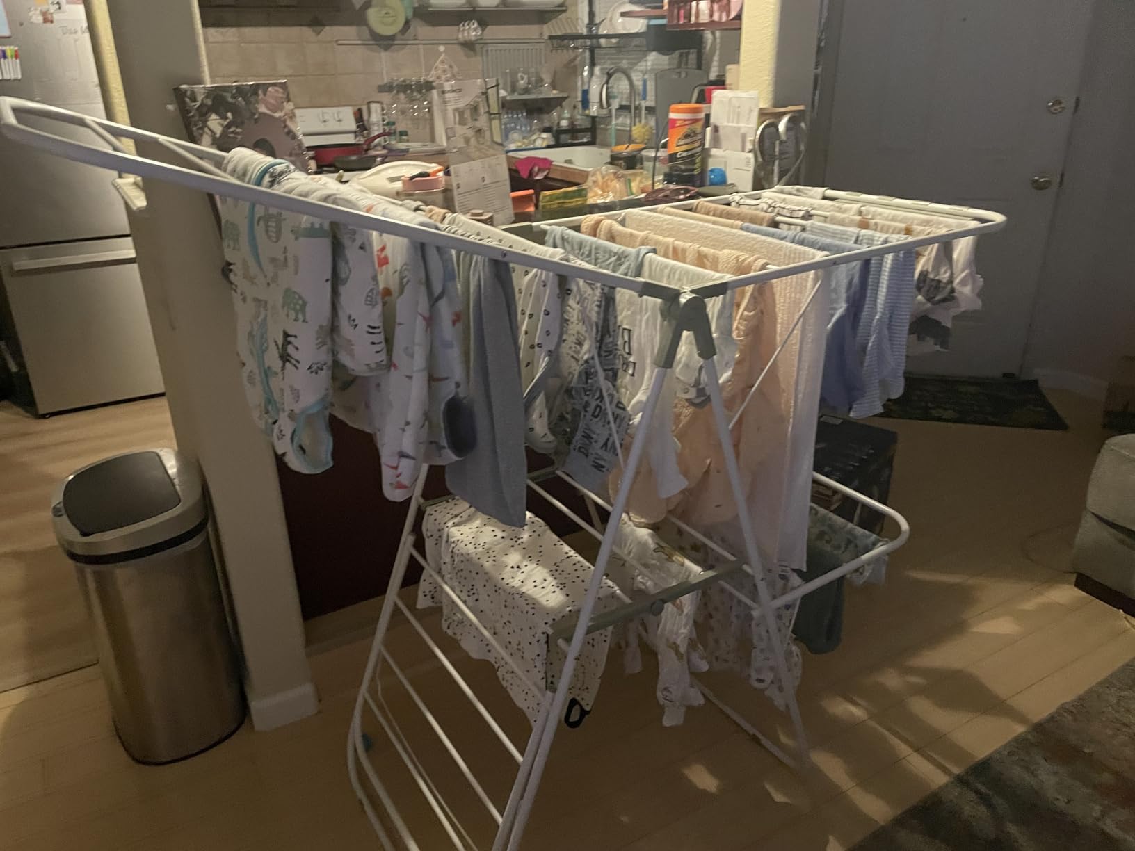 SONGMICS Clothes Drying Rack, Foldable Space-Saving Steel Laundry Rack customer photo 2