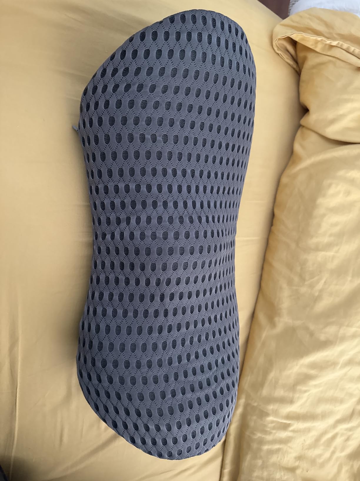 Lumbar Support Pillow for Office Chair, Memory Foam Lumbar Pillow for Lower Back Pain Relief (Grey) customer photo 1