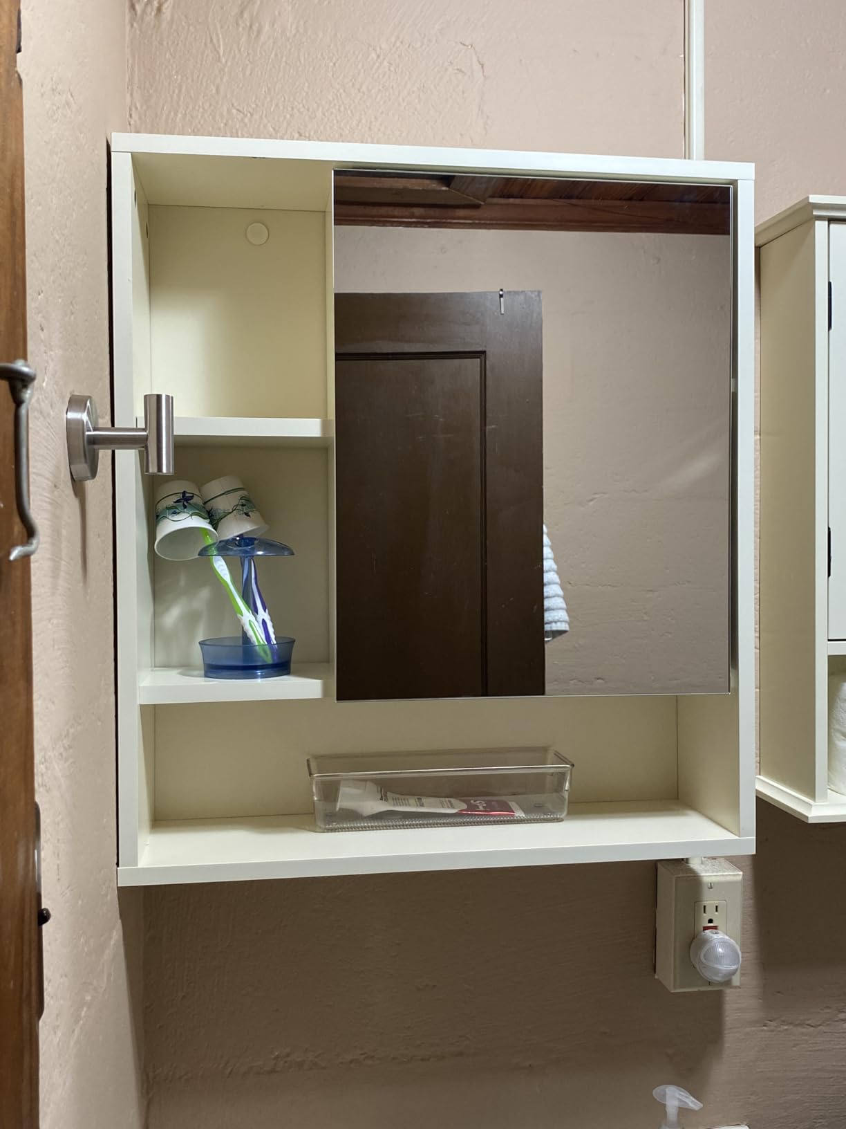ChooChoo Bathroom Wall Mirror Cabinet, Medicine Cabinet with Storage Shelf customer photo 1