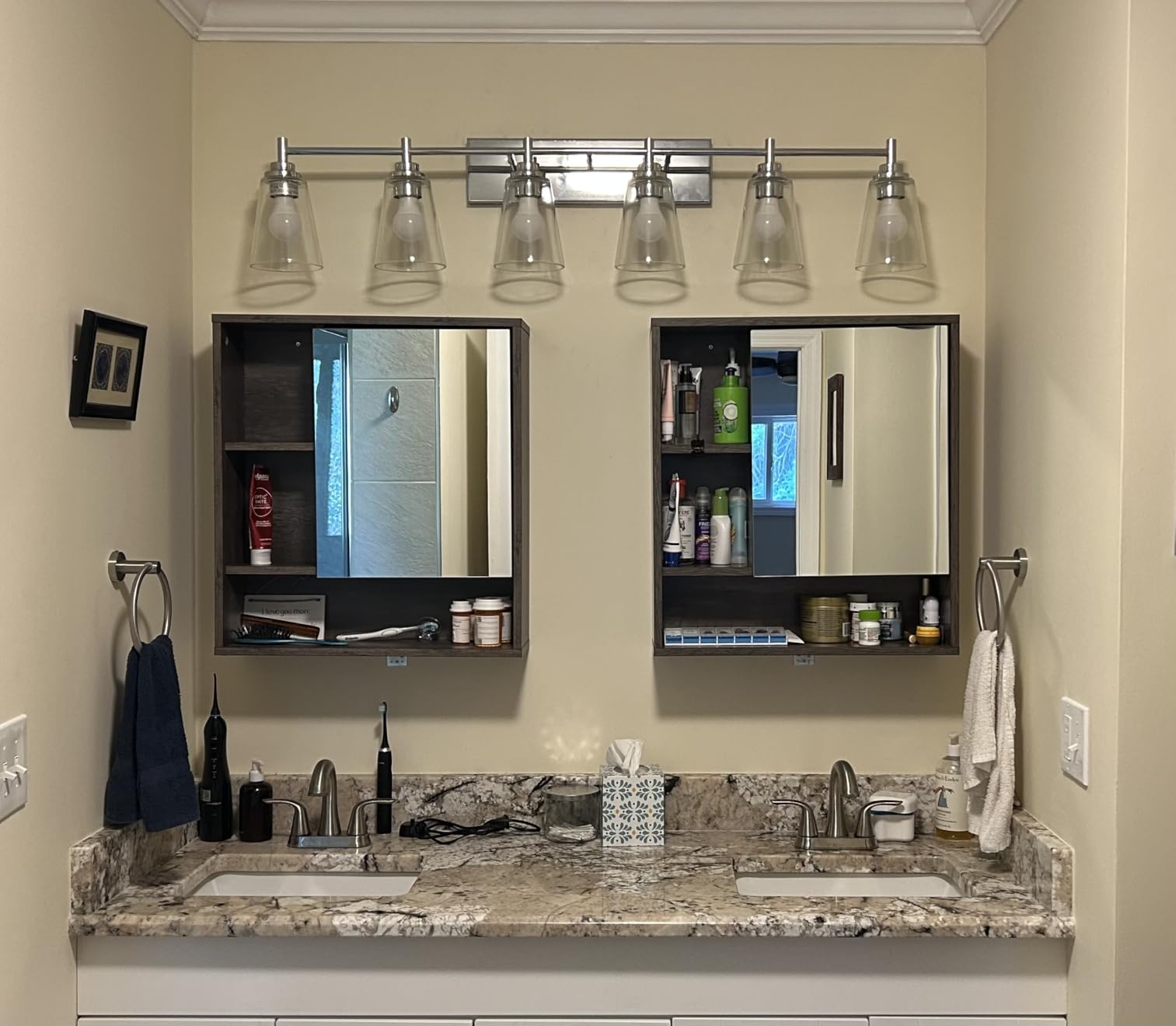 ChooChoo Bathroom Wall Mirror Cabinet, Medicine Cabinet with Storage Shelf customer photo 2
