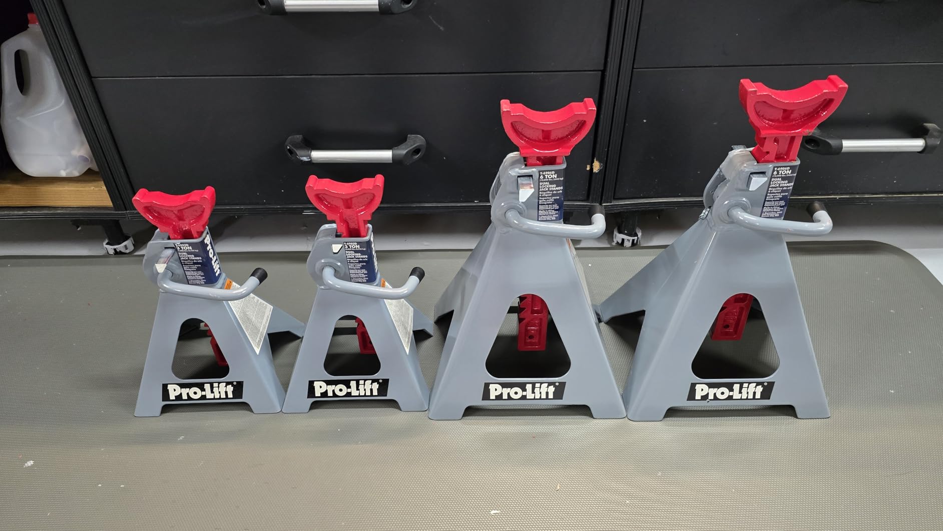 Pro-LifT PL3300 Heavy Duty Jack Stands For Car – 3 Ton in Pair with Double Pins - Handle Lock and Mobility Pin for Extra Safety – Great for Home Auto Repair Shop, Orange customer photo 2
