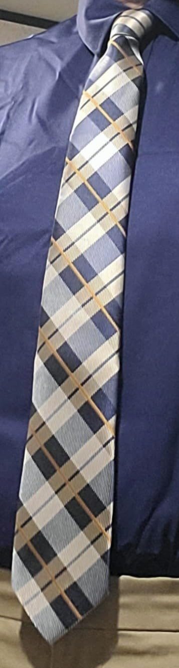 HISDERN Plaid Checkered Tie Handkerchief Woven Classic Formal Men's Necktie & Pocket Square Set customer photo 1