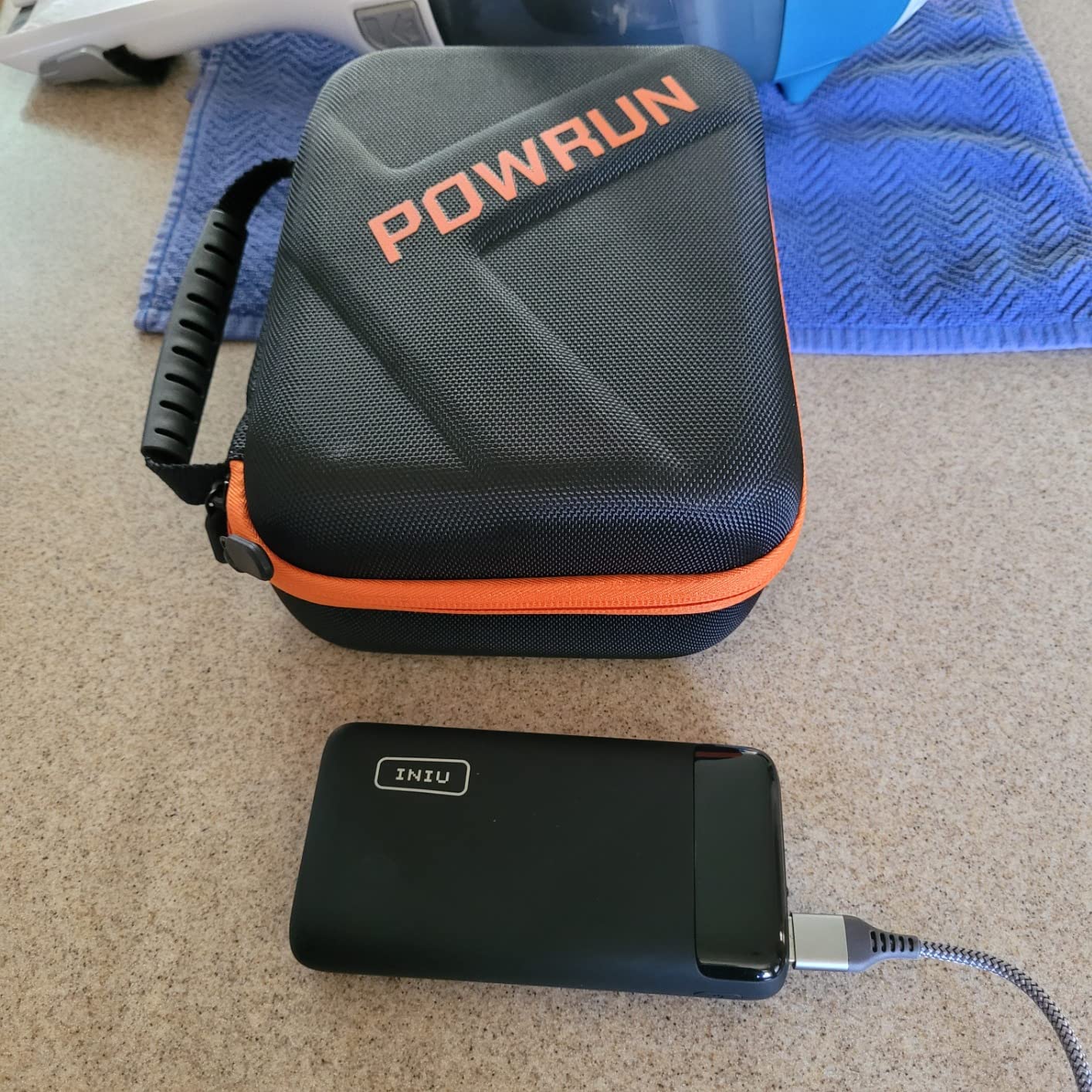 Powrun P-ONE Jump Starter, 2000A Portable Jump Box - Car Jump Starter Battery Pack for up to 8.0L Gas and 6.5L Diesel Engines, 12V Battery Jump Starter with Carry Case (Orange) customer photo 2