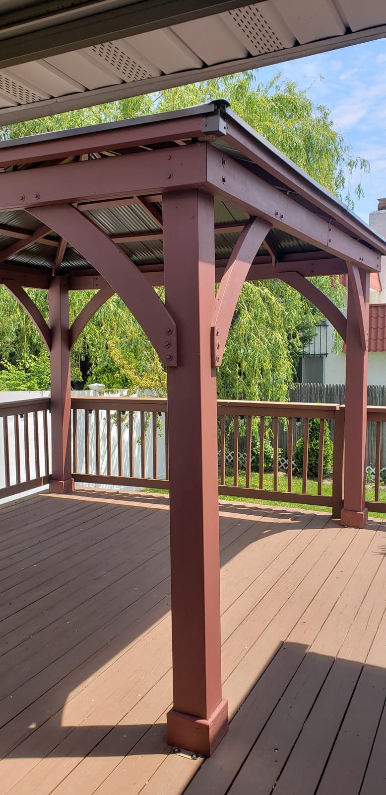 Yardistry 10 x 12 Meridian Cedar Wood Gazebo Pavilion for Patios, Decks, Garden, Backyard, Durable, Aluminum Roof customer photo 2