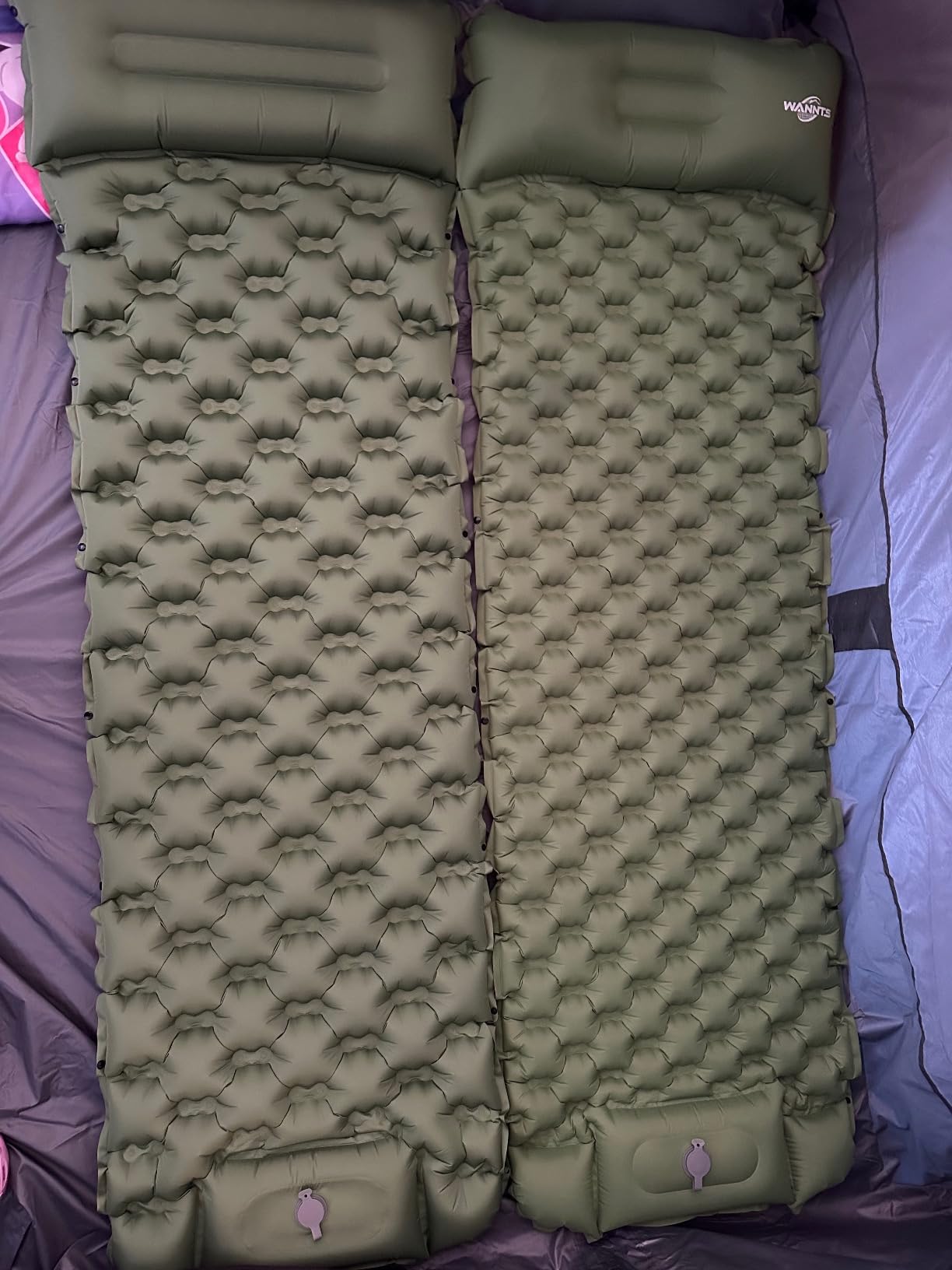 WANNTS Sleeping Pad, Ultralight Inflatable Sleeping Pad for Camping, Built-in Pump, Ultimate for Camping, Hiking - Airpad, Carry Bag, Repair Kit - Compact & Lightweight Camping Pad(Green) customer photo 2