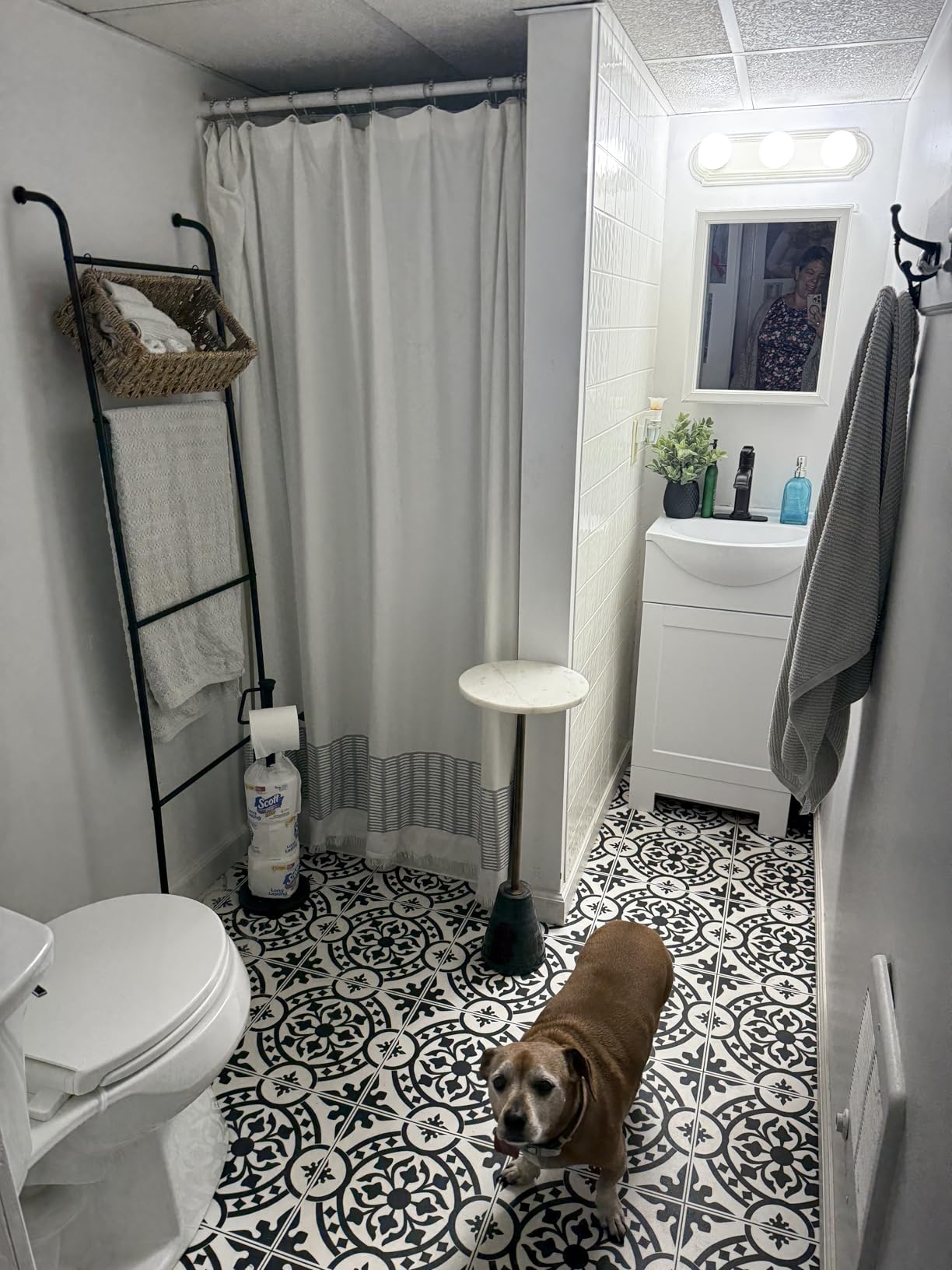 ABQ Black Blanket Ladder Towel Rack for Pool customer photo 2
