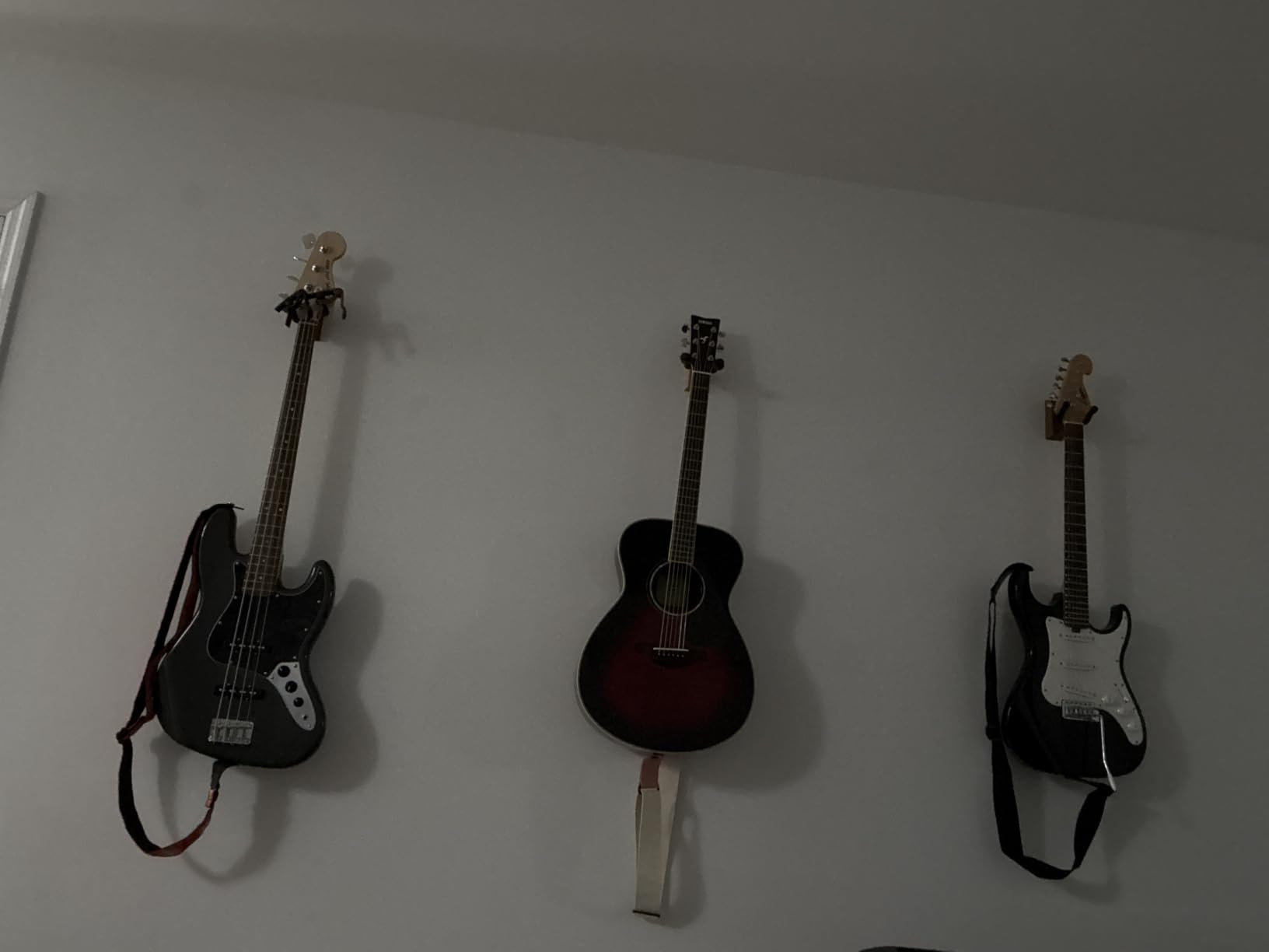 Guitar Wall Mount 2 Pack, Black Walnut Wood Guitar Hanger, U-Shaped Guitar Wall Hanger Mount, Guitar Holder Hook Stand Wall for Acoustic, Electric Guitar, Banjo, Bass, for Guitar Player Men Boy customer photo 1