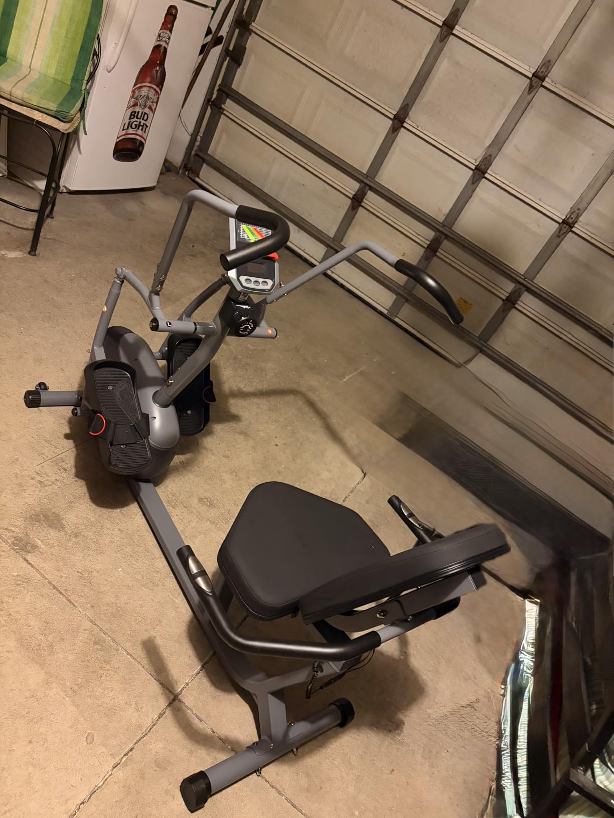 Sunny Health & Fitness Smart Recumbent Cross Trainer with Arm Exerciser customer photo 2