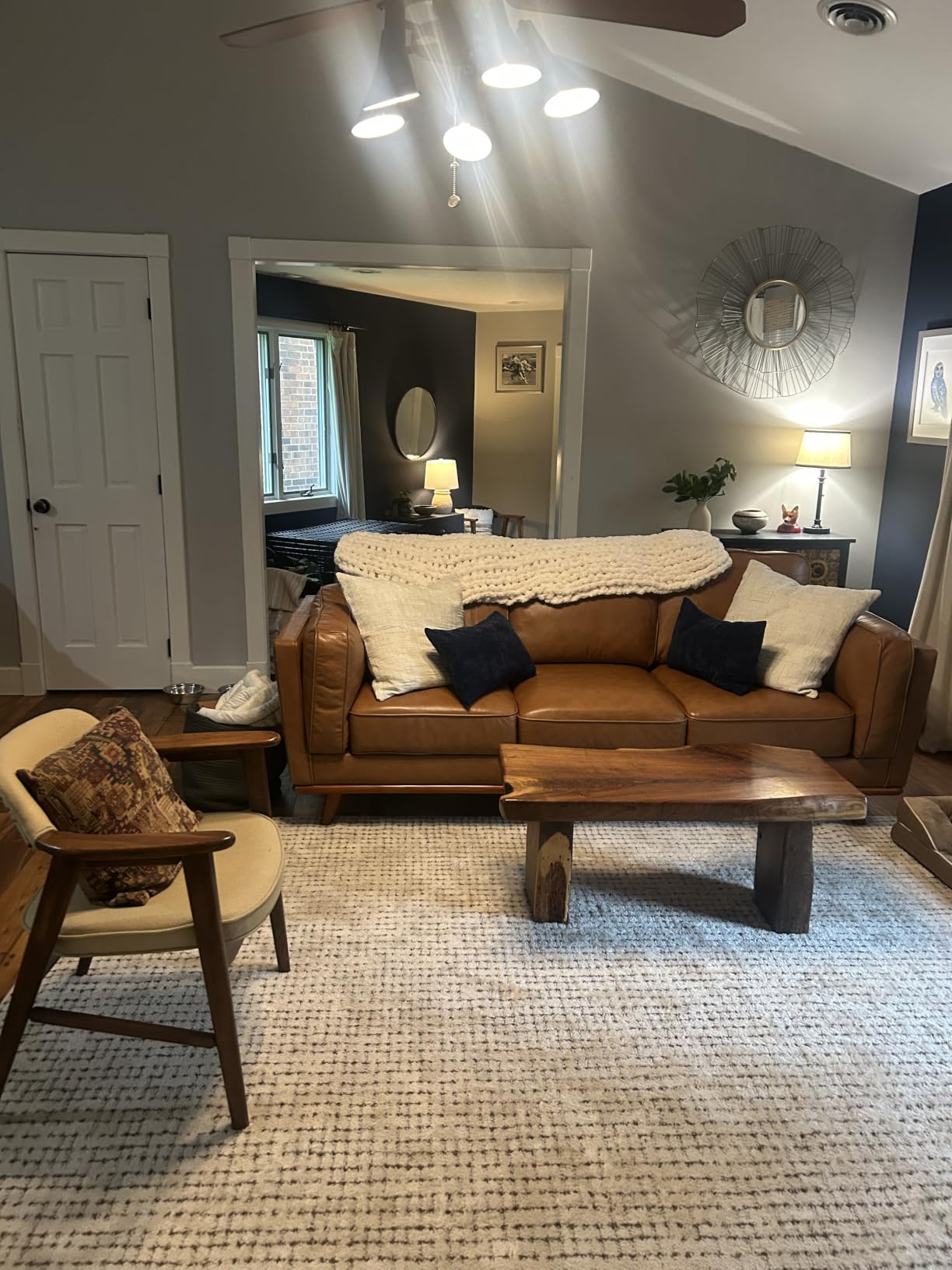 Valencia Artisan Full Leather Sofa 88” - Pure Full Italian Nappa Leather Couch, Solid Wood Accent, Ultimate Comfort, Cognac Tan customer photo 2