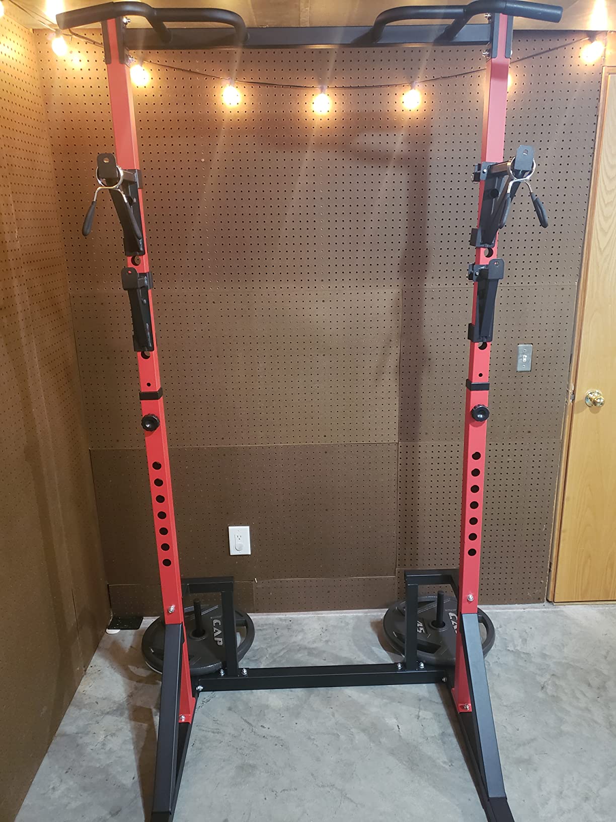 CANPA Multifunction Power Rack with Pull up Bar, Heavy Capacity and Adjustable Squat Stand Rack for Home Gym Equipment, Power Rack Cage customer photo 1