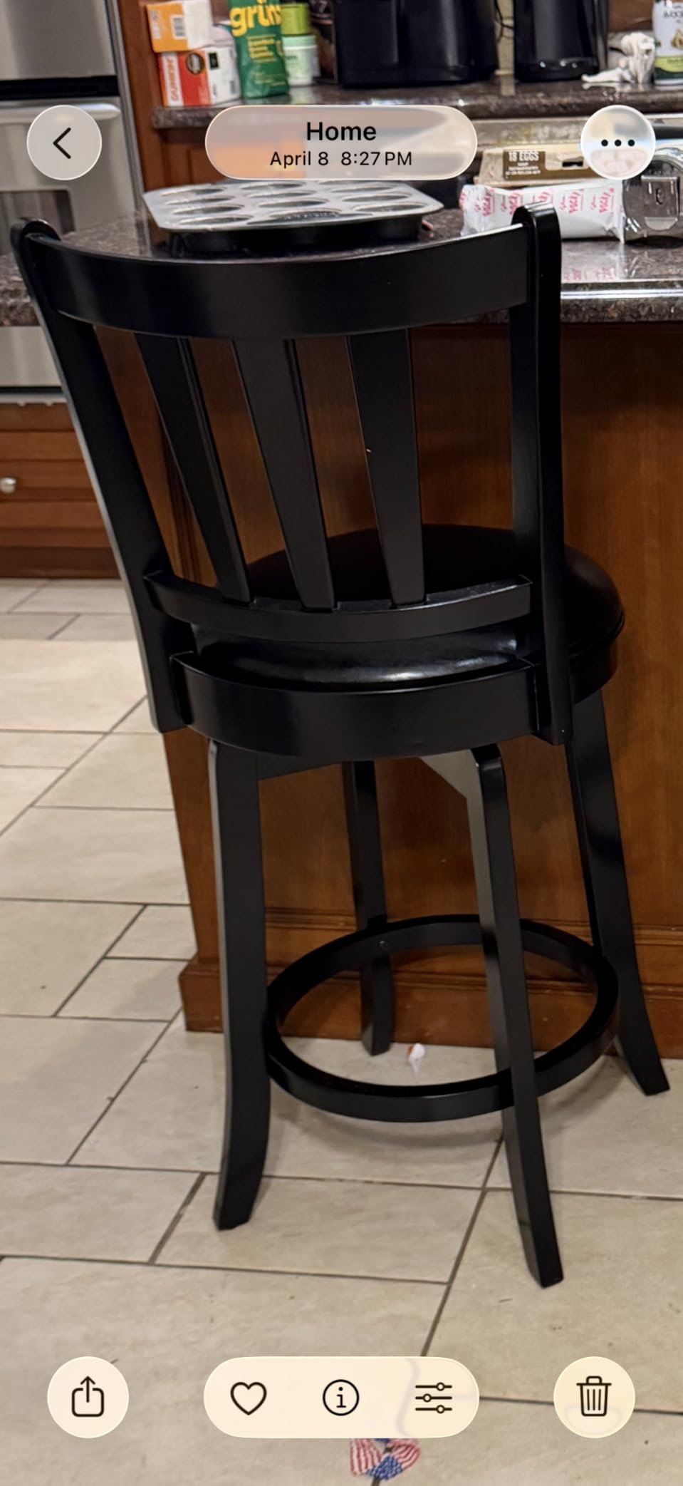 HILLSDALE Presque ISLE Wood Counter Height Swivel Stool White customer photo 2