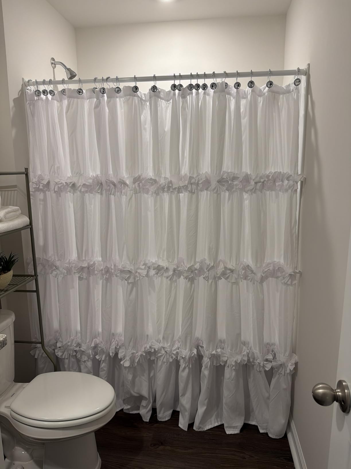 Homechoice Decor Camel Ruffle Shower Curtain 72
