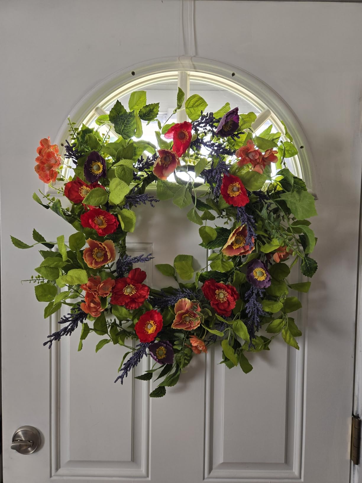 WreathDream 20'' Fall Wreath Autumn Wreath for Front Door with Small Pumpkins and Oak Leaves for Thanksgiving Halloween Home Outdoor Farmhouse Porch Wall Window Decoration,Brown Gift Box Included customer photo 2