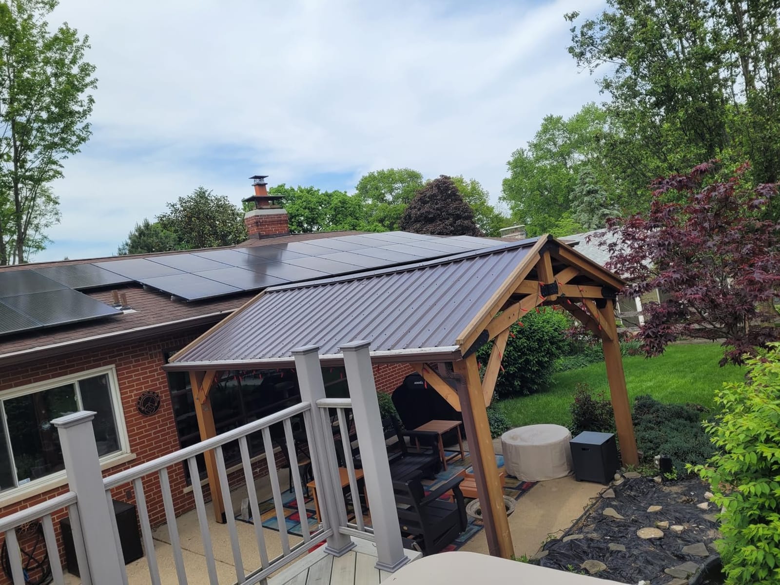 Backyard Discovery Norwood 16 ft. x 12 ft. Cedar Wood Gazebo,Thermal Insulated Steel Roof, Durable, Supports Snow Loads and Wind Speed, Rot Resistant, Backyard, Deck, Garden, Patio customer photo 1