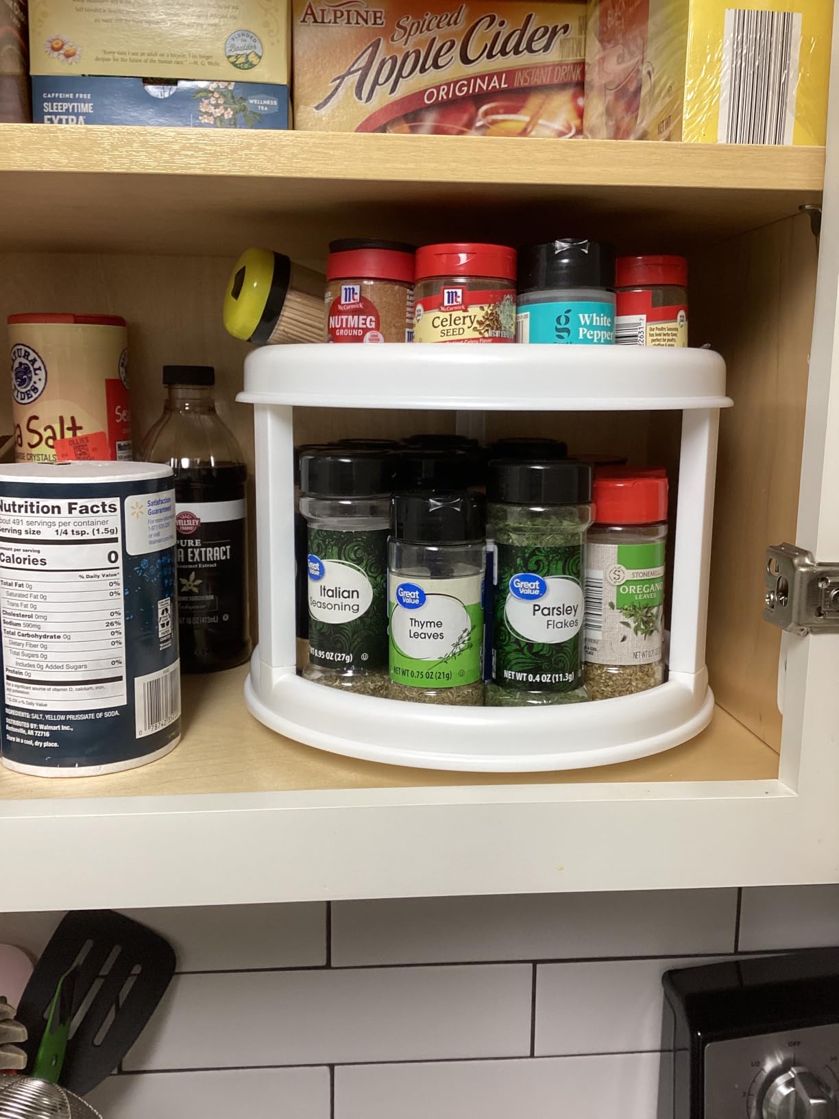 Set of 4, 10 Inch Non-Skid Lazy Susan Organizers - Turntable Rack for Cabinet, Pantry Organization and Storage, Kitchen, Fridge, Bathroom Makeup Vanity Countertop, Under Sink Organizing, Spice Rack customer photo 2