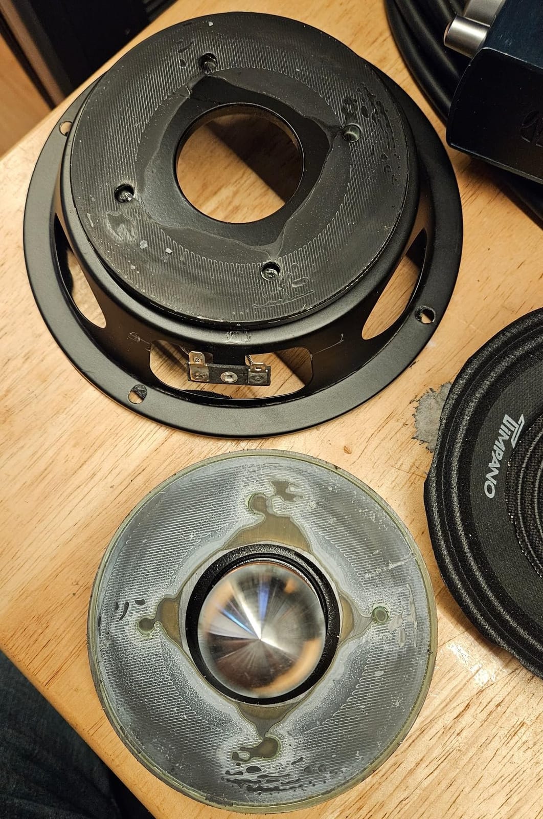 Timpano 1600 Watts Bundle 2X 6.5 Midrange Speakers TPT-MR6-4 Bullet 500 Watts, 4 Ohm + 2X Super Tweeters TPT-ST2 Chrome for Car Audio Systems (2 Speakers, 2 Tweeters) customer photo 2