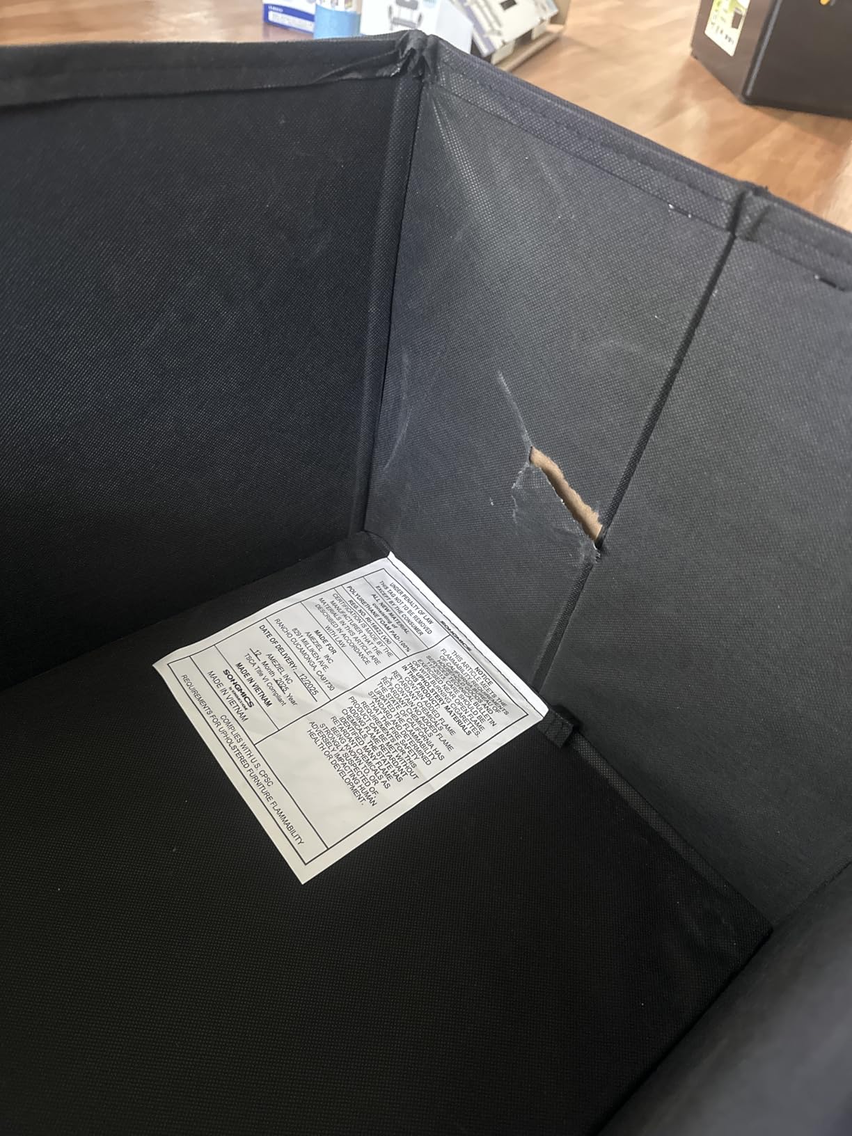 SONGMICS Storage Ottoman Bench, Foldable Foot Rest with Legs customer photo 2