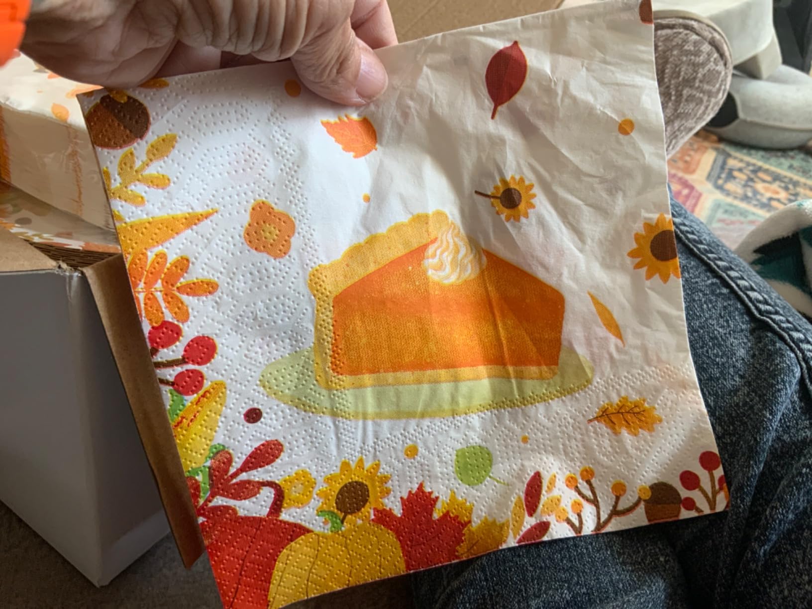 Fall theme Thanksgiving Party Supplies Kit, Serve 50, Autumn Harvest Disposable Dinnerware Includes: Paper Dinner Plates, Dessert Plates, and Napkins, Great for Thanksgiving Party Decorations customer photo 1