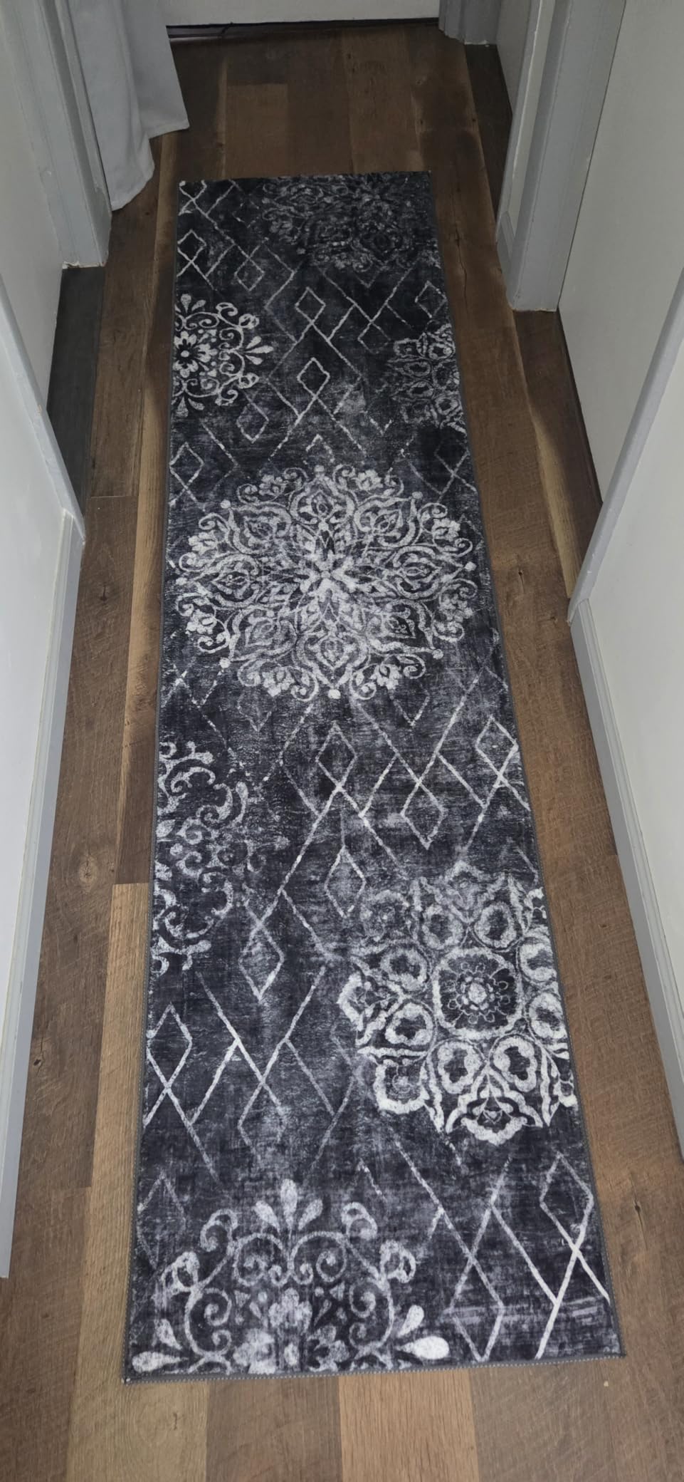 HEBE Hallway Runner Rug 2'x6', Washable Non Slip Kitchen Rug Runner | Soft Boho Bedroom Runner Rug, Vintage Distressed Low-Pile Floor Carpet Runners for Hallway, Entrance, Bathroom, Laundry customer photo 1