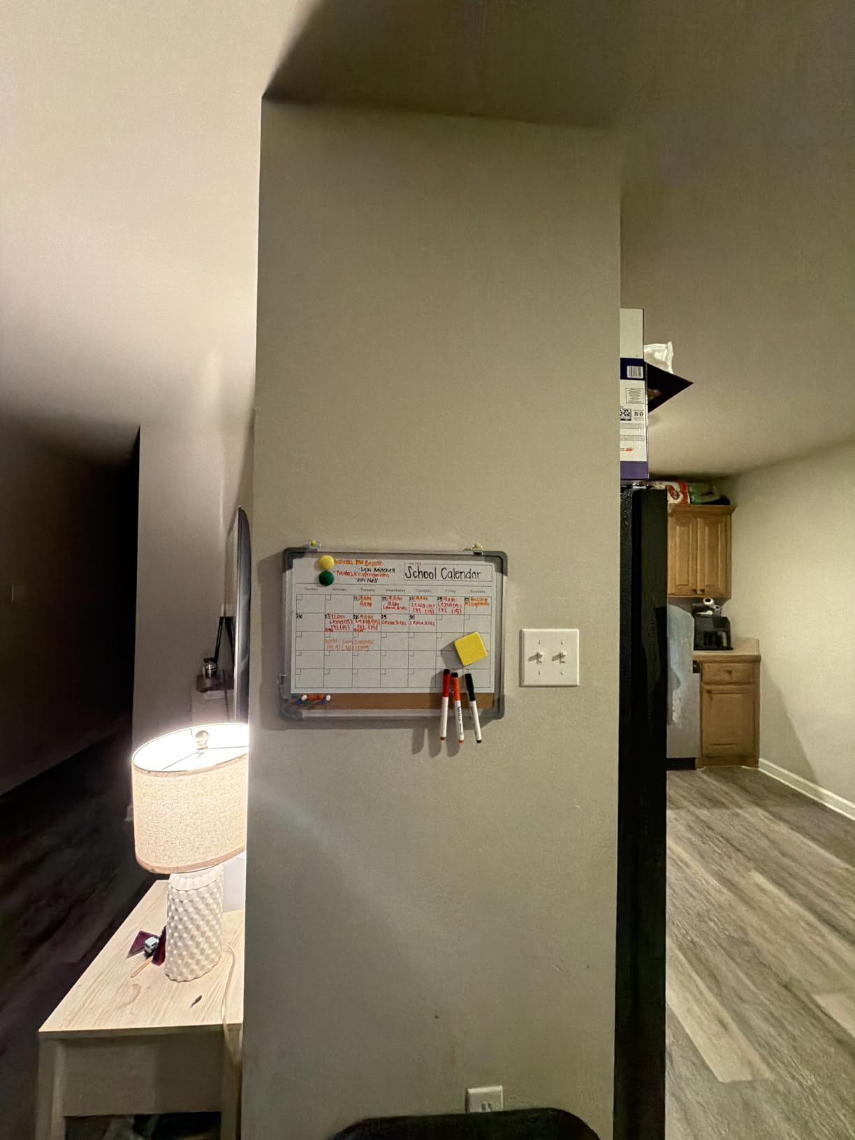 Monthly Calendar Whiteboard for Wall, Dry Erase Board with Cork Board Combo customer photo 1