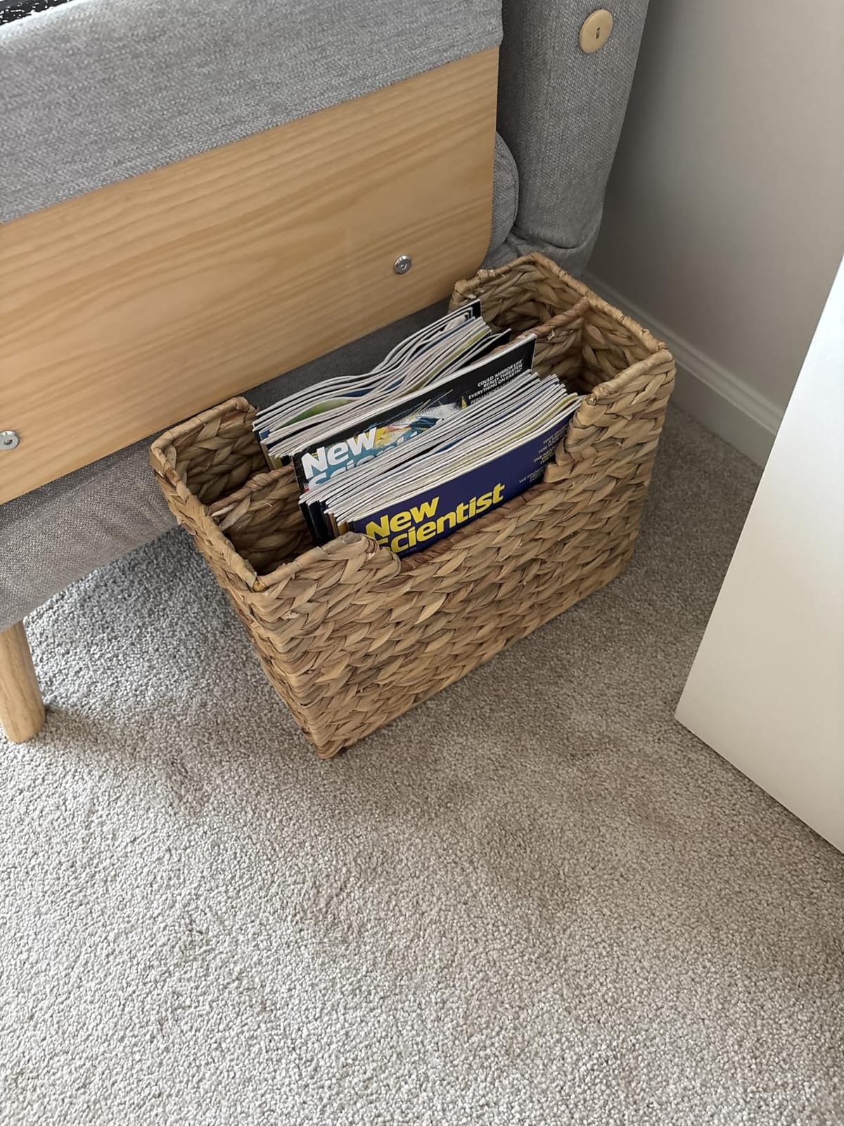 Chi An Home Wicker Magazine Basket Water Hyacinth Handwoven Magazine Holder customer photo 1