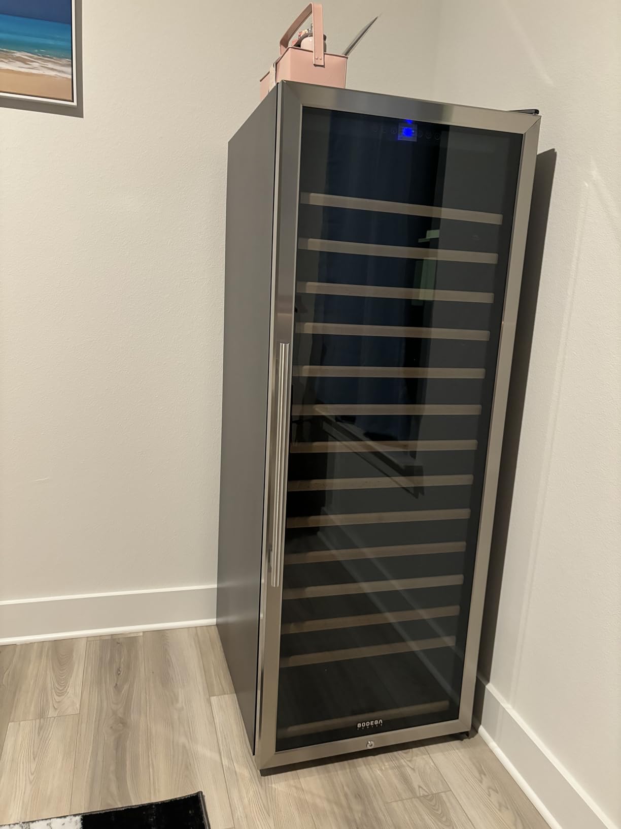 BODEGA 24 Inch Wine Cooler, 154 Bottle Large Refrigerator, Tall Freestanding Wine Fridge with Intelligent Temperature Memory & Humidity Control, Upgraded Quiet Compressor for Bedroom, Bar and Kitchen customer photo 1
