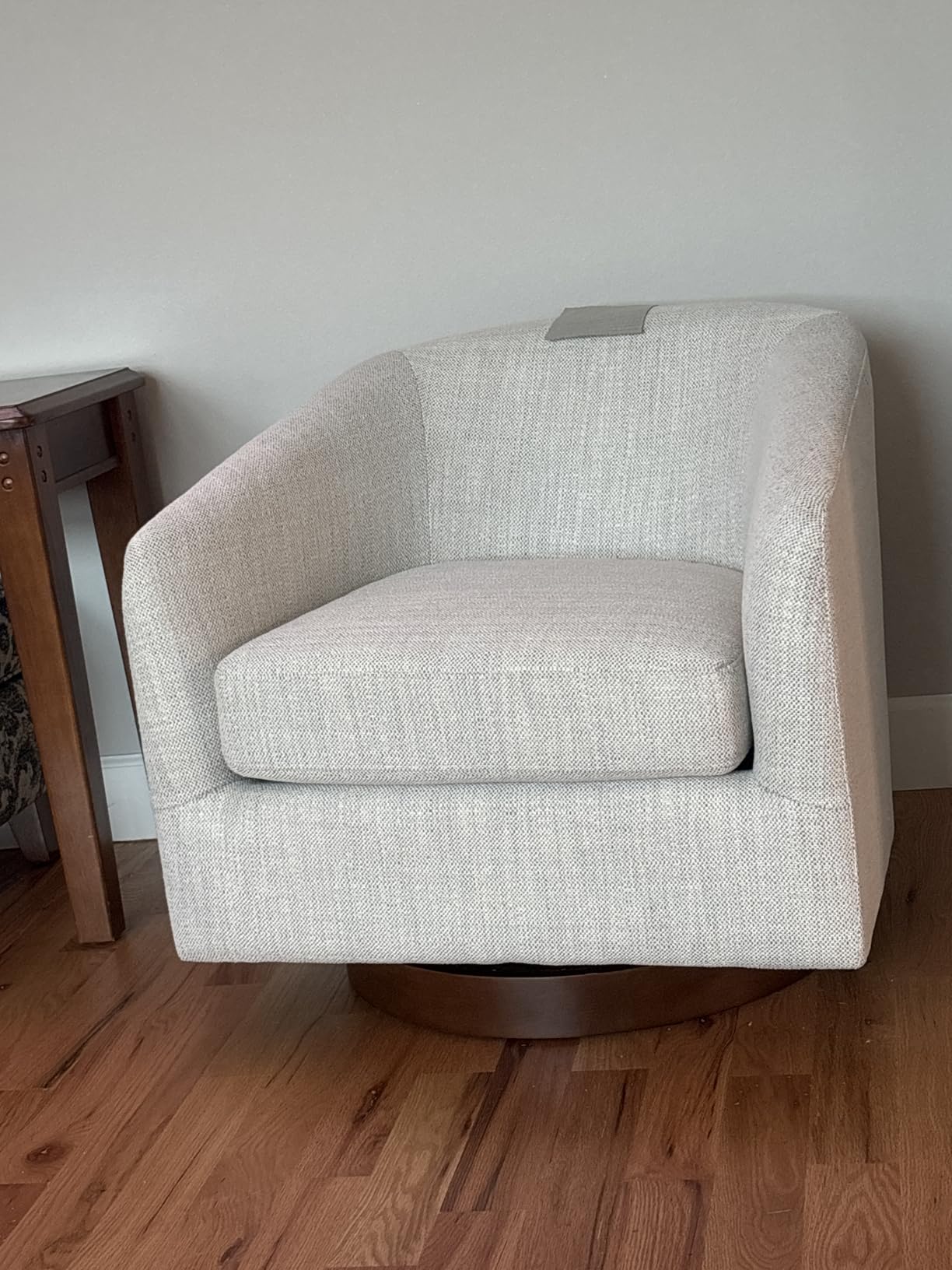 CHITA Swivel Accent Chair, FSC Wood Frame, Fully Assembled, Forest Green customer photo 2