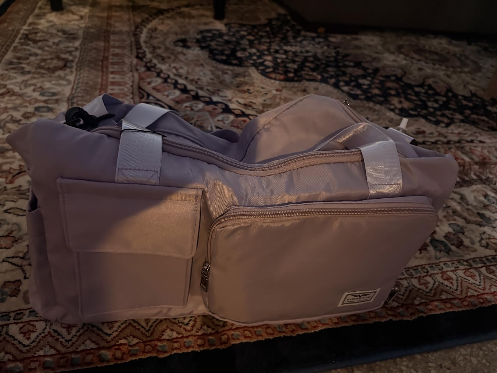 FIORETTO Women's Gym Duffle Bag with Shoes Compartment, 30L Capacity, Ideal for Travel, Gym, Sports, Duffel, Weekender customer photo 1