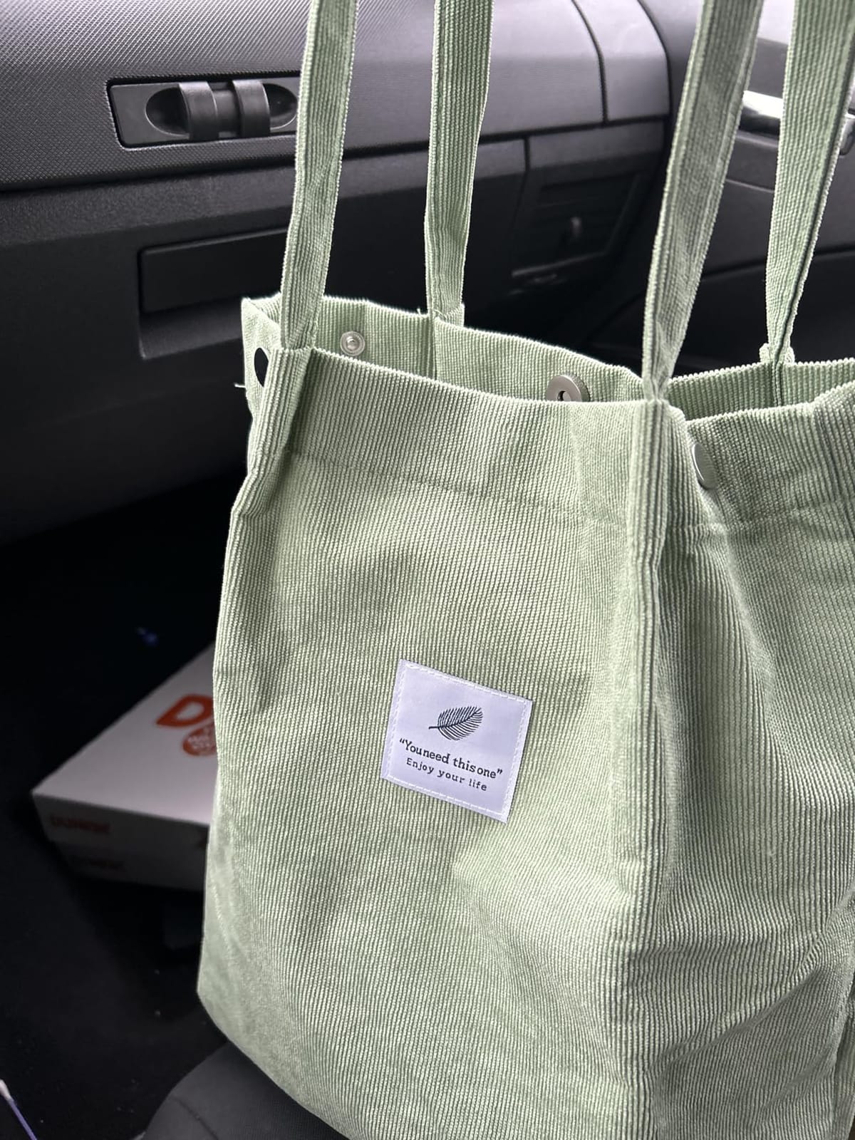 Corduroy Tote Bag Cute Tote Bags for Women Shoulder Bag with Inner Pocket for Work Beach Travel and Shopping Grocery customer photo 1