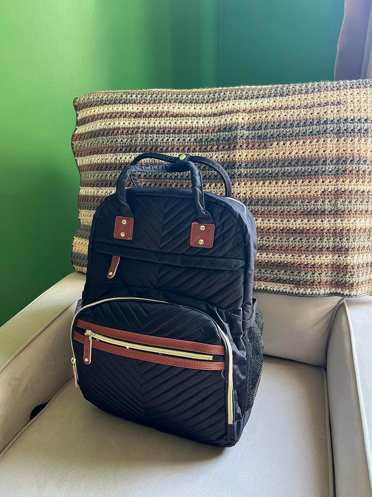 Tenot Diaper Bag Backpack for Women with Insulated Pockets Black customer photo 1
