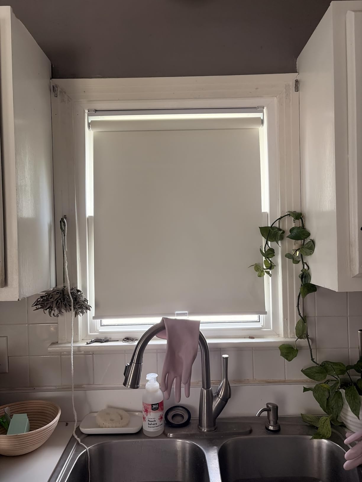 AOSKY Blackout Cordless Roller Shade for Indoor Windows, 23