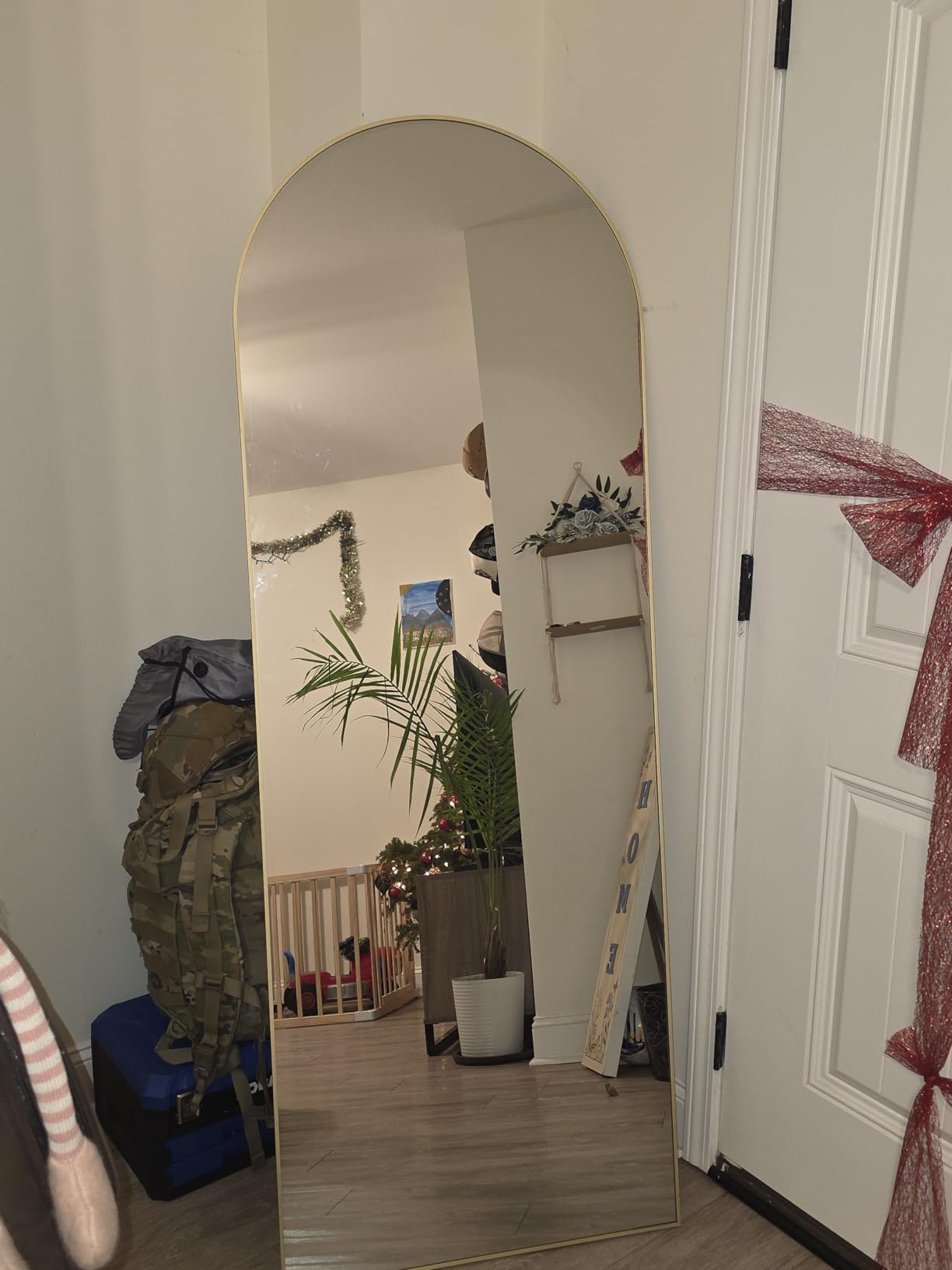 Koonmi 30x71 Arched Full Length Mirror, Floor Mirror with Stand customer photo 2