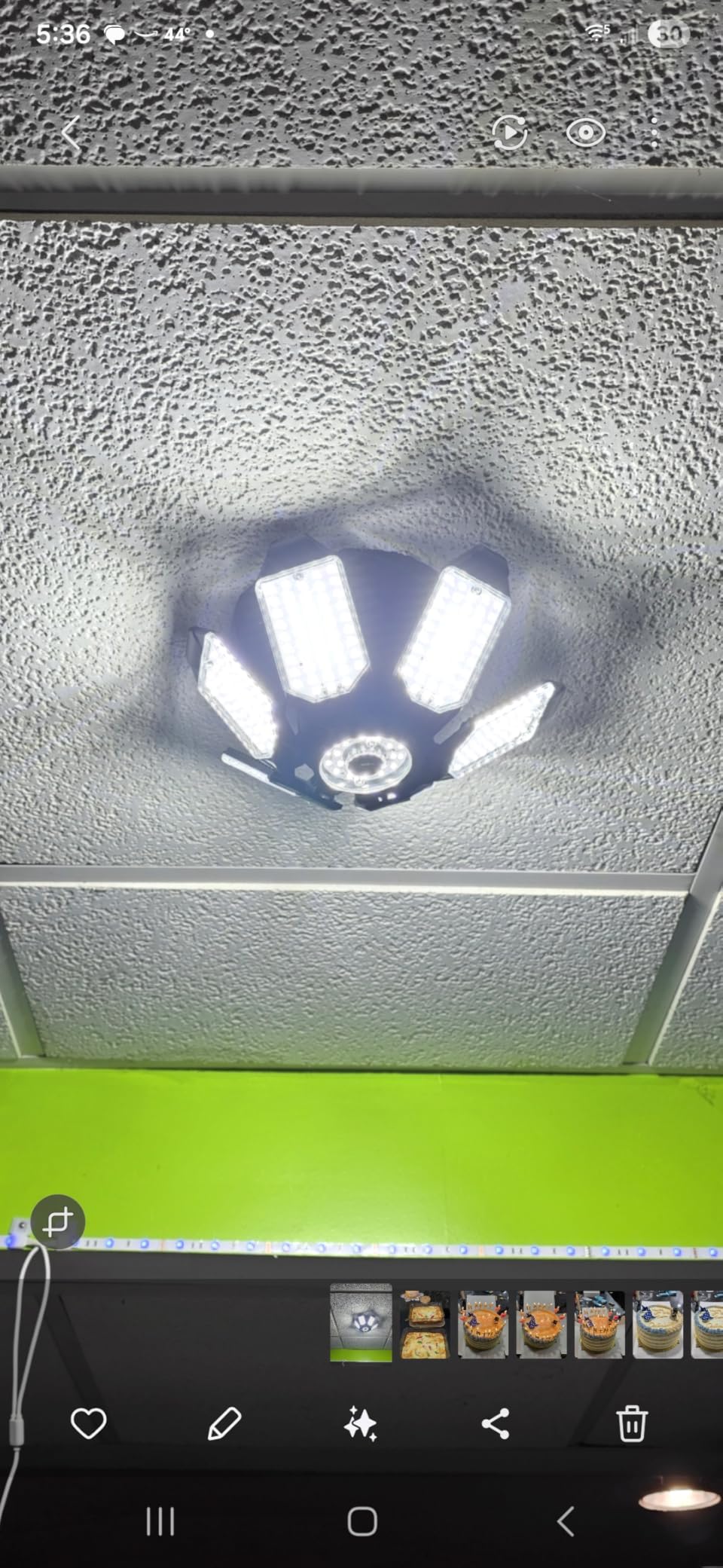 Adiding LED Garage Light 2 Pack, LED Garage Ceiling Lights 20000LM 6500K customer photo 1
