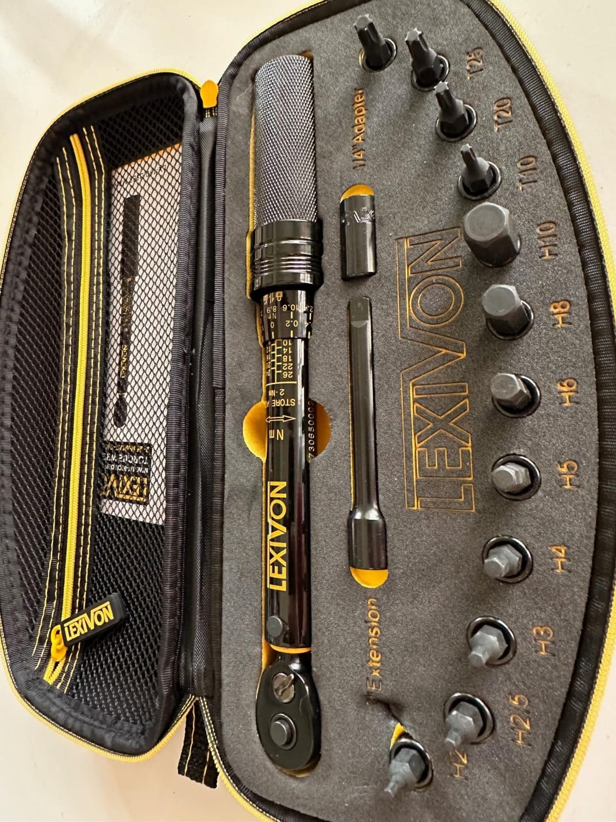 LEXIVON Bike Torque Wrench 1/4-Inch Dr. 15-Piece Kit | 72-Tooth Gear, Dual-Direction Click Type 2~26 Nm / 17.7~230.1 in-lb (LX-191) customer photo 1