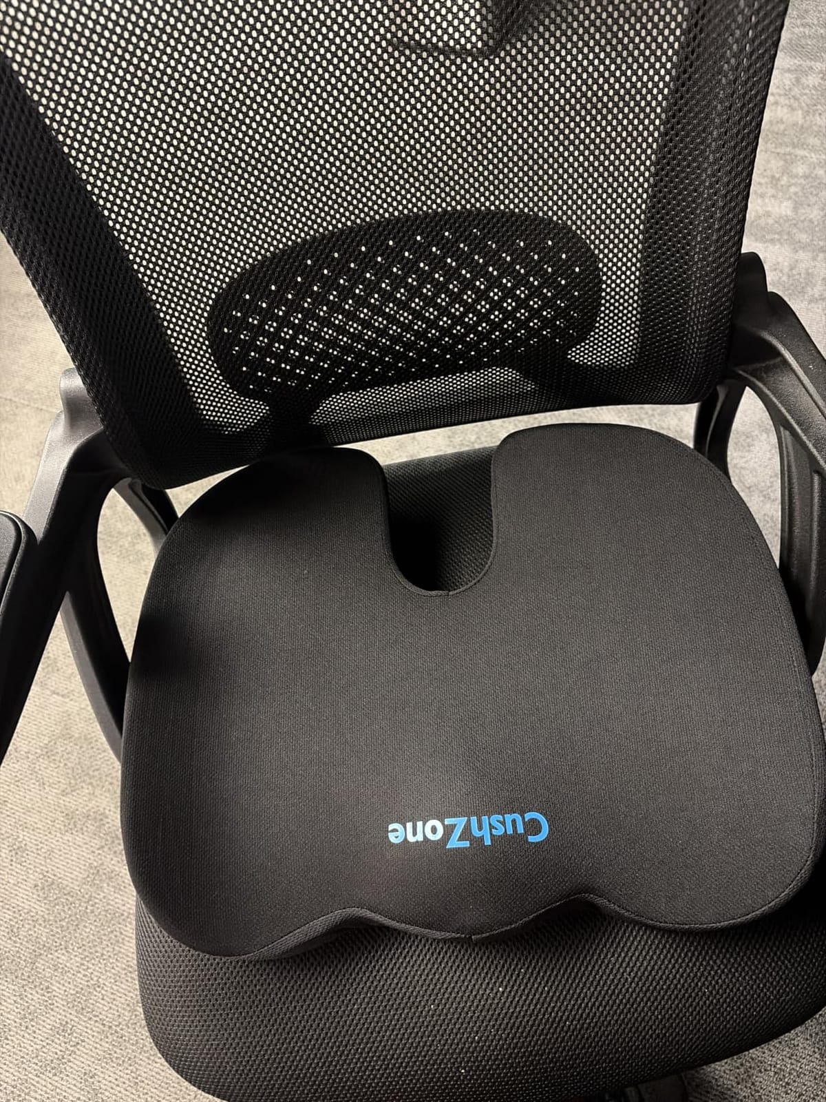 CushZone Seat Cushion Memory Foam Chair Pad for Office & Car, Black customer photo 2