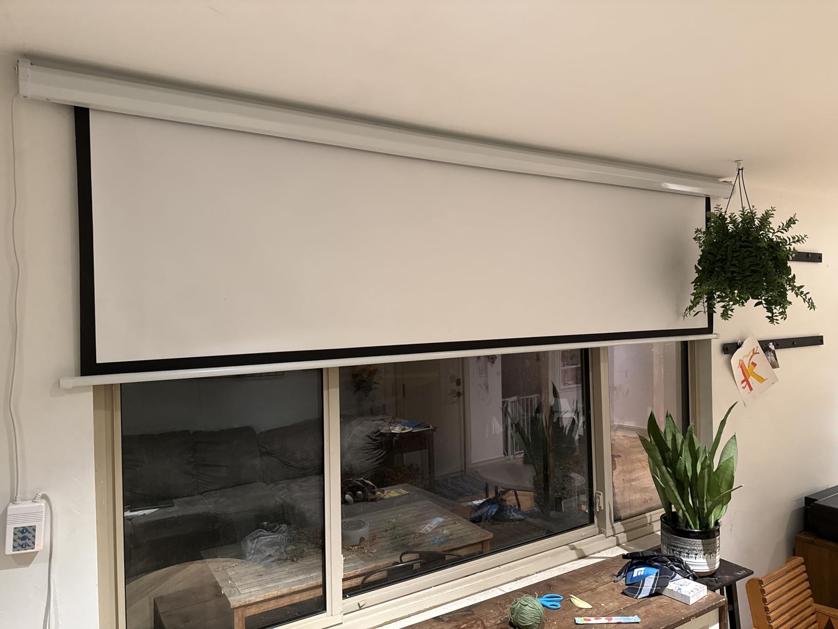 DINAH 120 Inch Electric Projector Screen with Remote customer photo 2