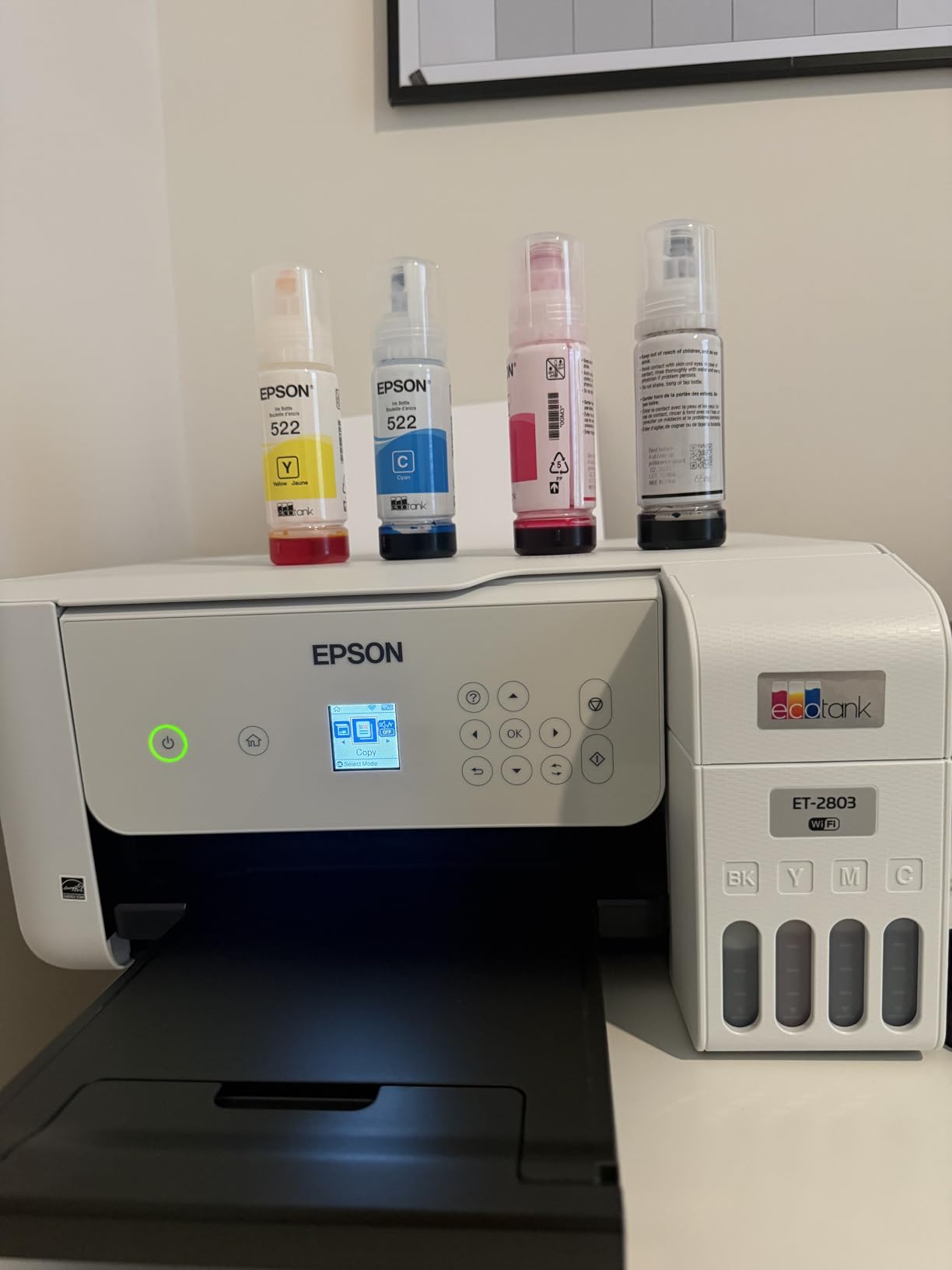 Epson EcoTank ET-2803 Wireless Color All-in-One Supertank Printer customer photo 1