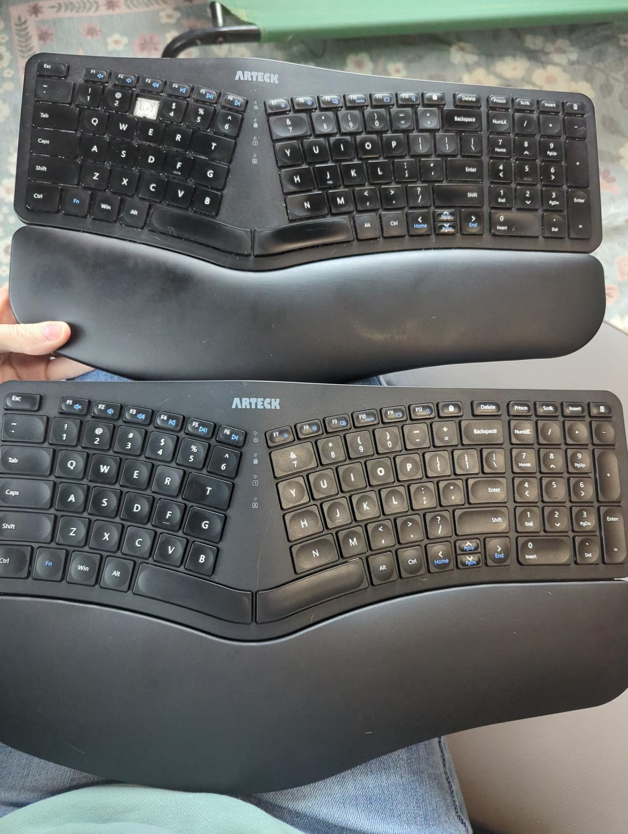 Arteck Split Ergonomic Keyboard with Palm Rest, 2.4G USB Wireless Keyboard customer photo 2