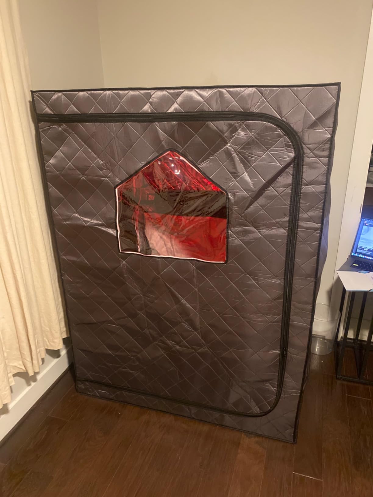 Full Body Portable Personal Infrared Saunas for Home, 2 Person Sauna Tent, at Home Sauna, Portable Infrared Sauna Two-Person Sauna Tent with 2 Foldable Chairs, Remote Control customer photo 2