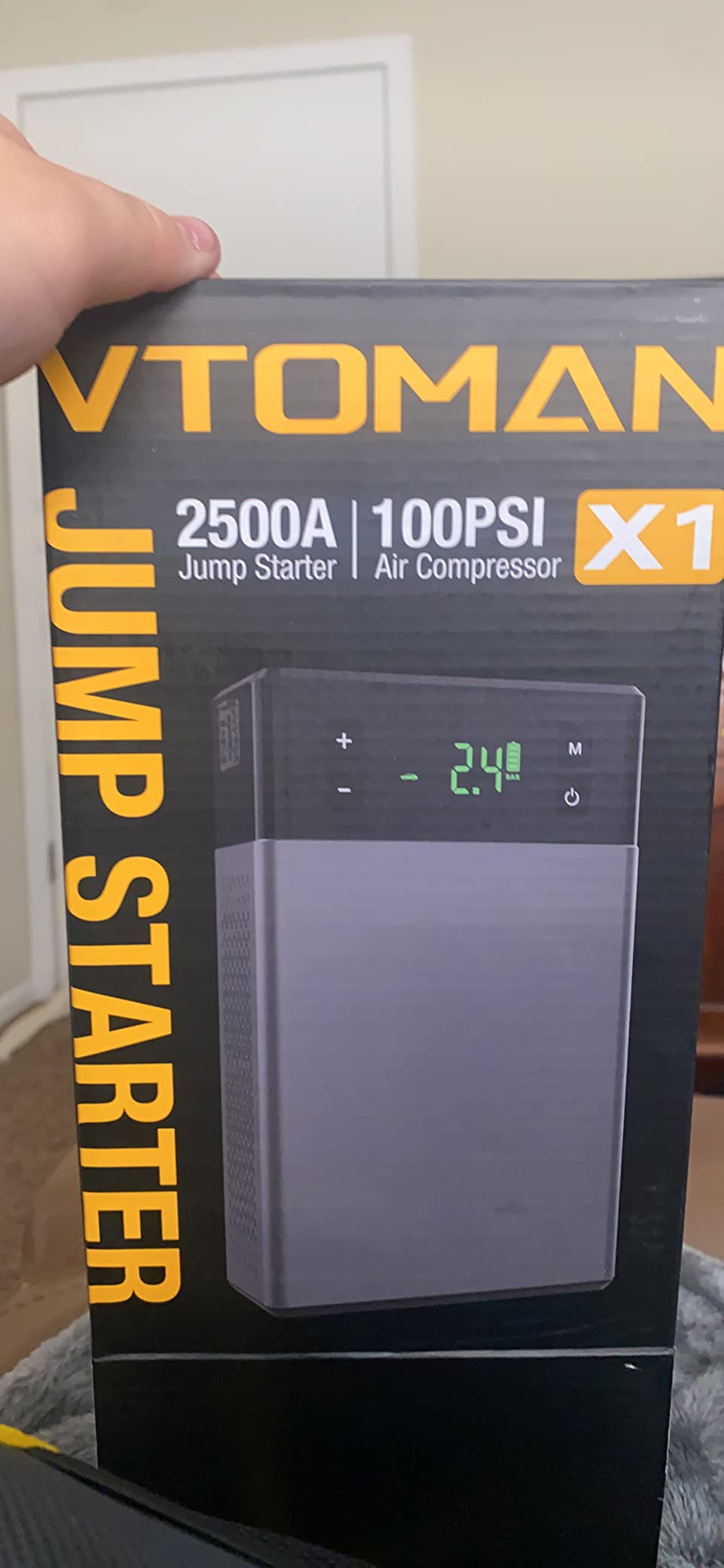 VTOMAN X1 LiFePO4 Jump Starter with Air Compressor, 12V Portable Jump Box customer photo 1