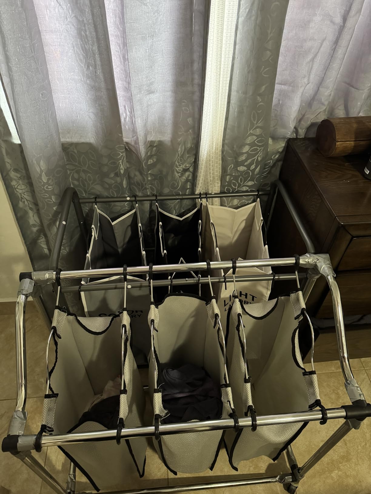ROMOON Laundry Sorter Hamper 3 Section, Divided Laundry Basket Organizer customer photo 2