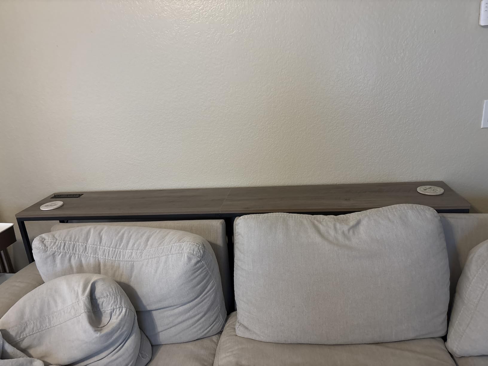 MAHANCRIS 70.9'' Console Table with Power Outlet, Narrow Sofa Table with Charging Station, Skinny Behind Couch Table for Entryway, Hallway, Foyer, Living Room, Rustic Brown CTHR18E01Z1 customer photo 2