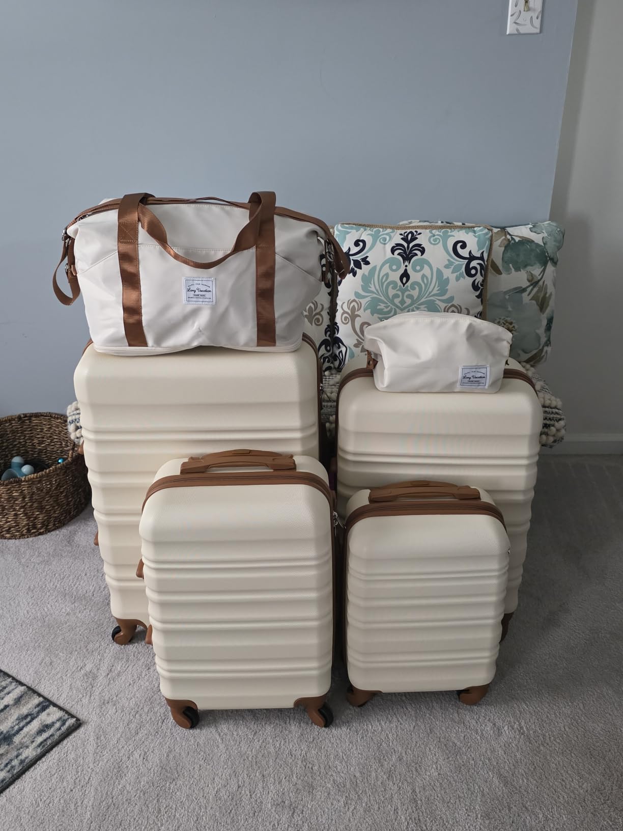 LONG VACATION Luggage Sets, 6 Piece, Hardshell Suitcase with Spinner Wheels customer photo 2