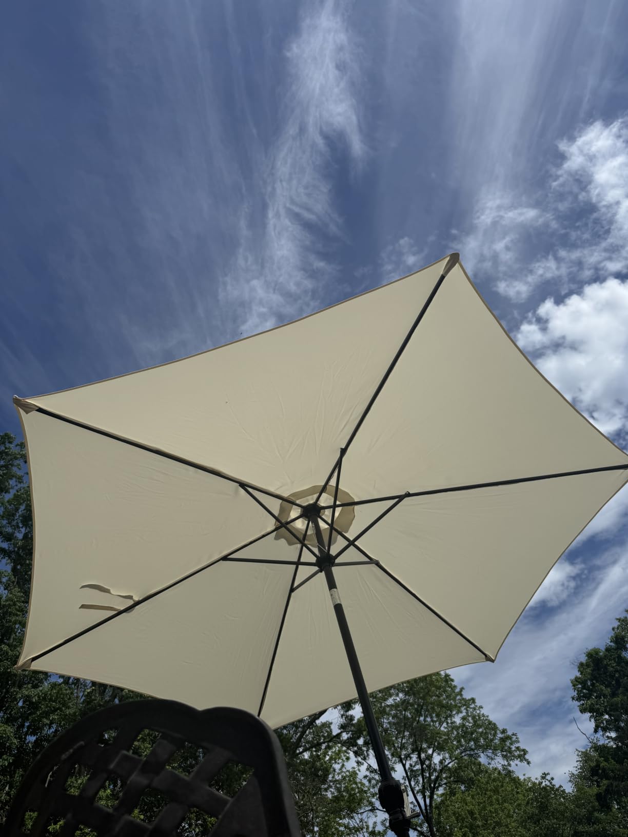 Best Choice Products 10ft Outdoor Patio Umbrella, Outdoor Table Umbrella, Yard Umbrella, Market Umbrella with 6 Sturdy Ribs, Push Button, Tilt and Crank - Navy Blue customer photo 2