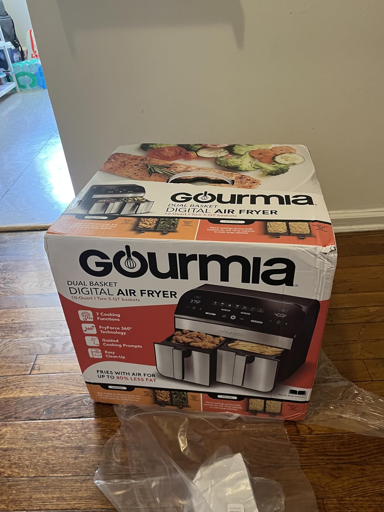 Gourmia Air Fryer - 10 Qt Dual Basket Capacity, Stainless Steel customer photo 2